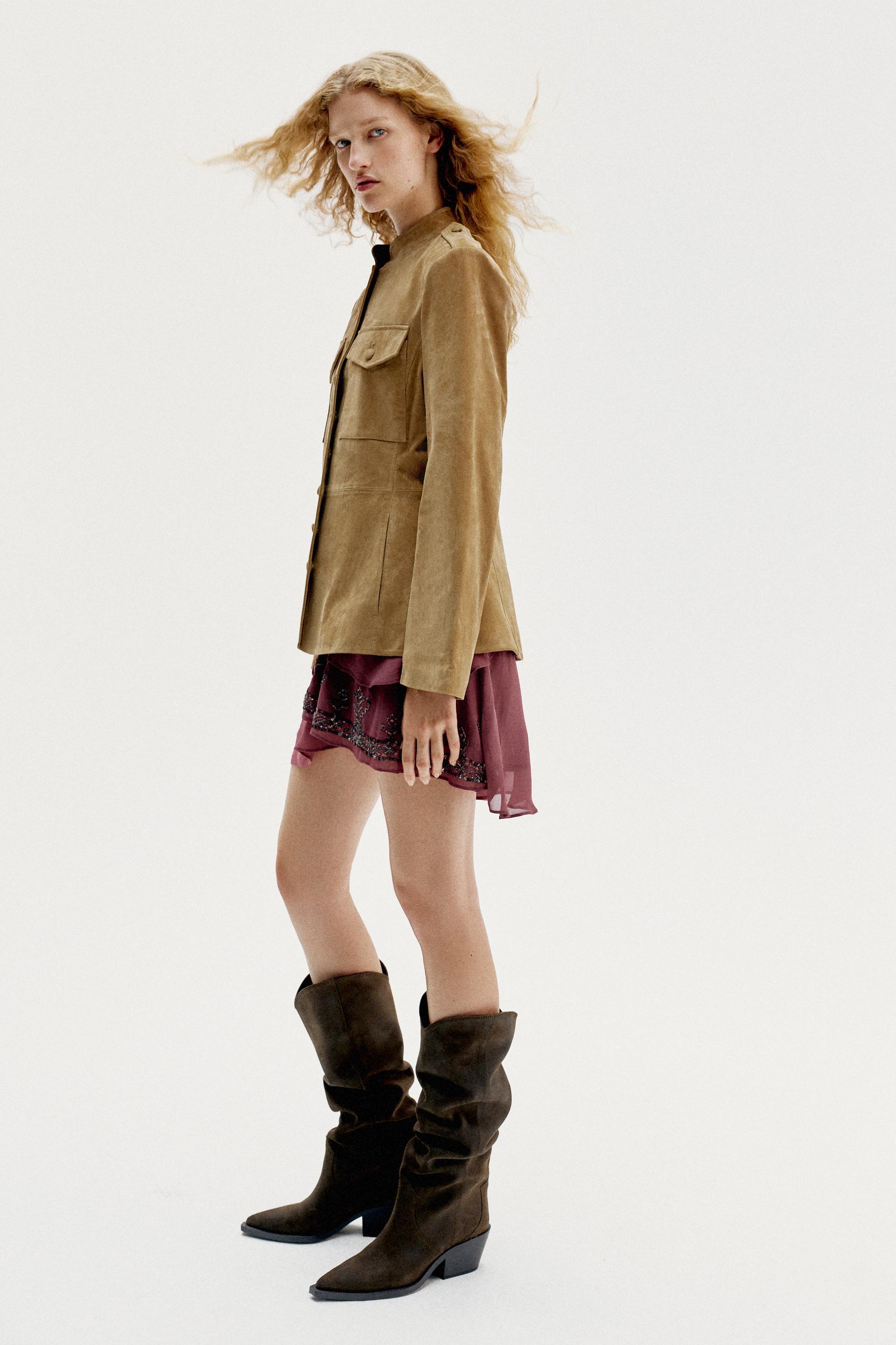 LEATHER COWBOY BOOTS by ZARA