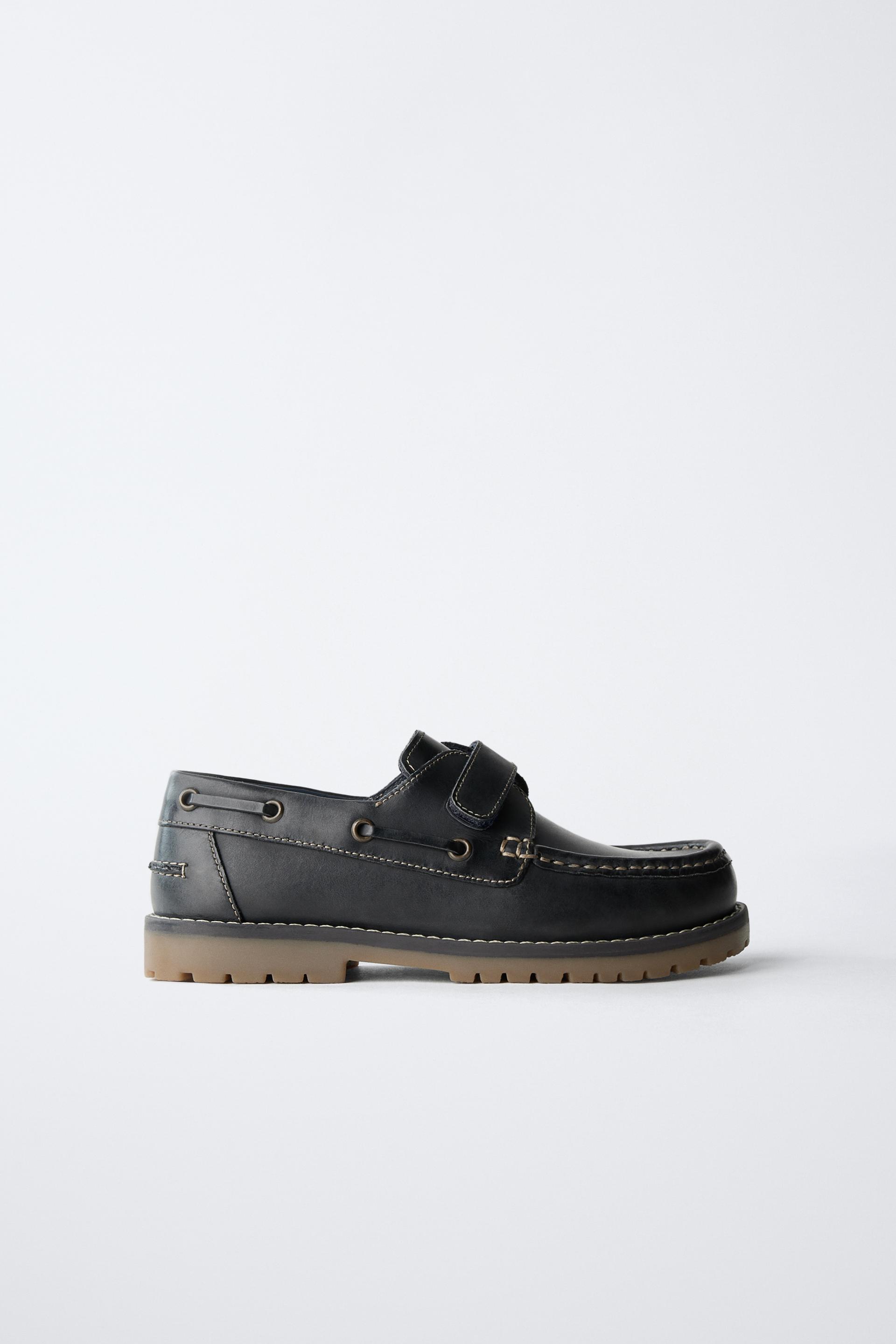 LEATHER DECK SHOES by ZARA