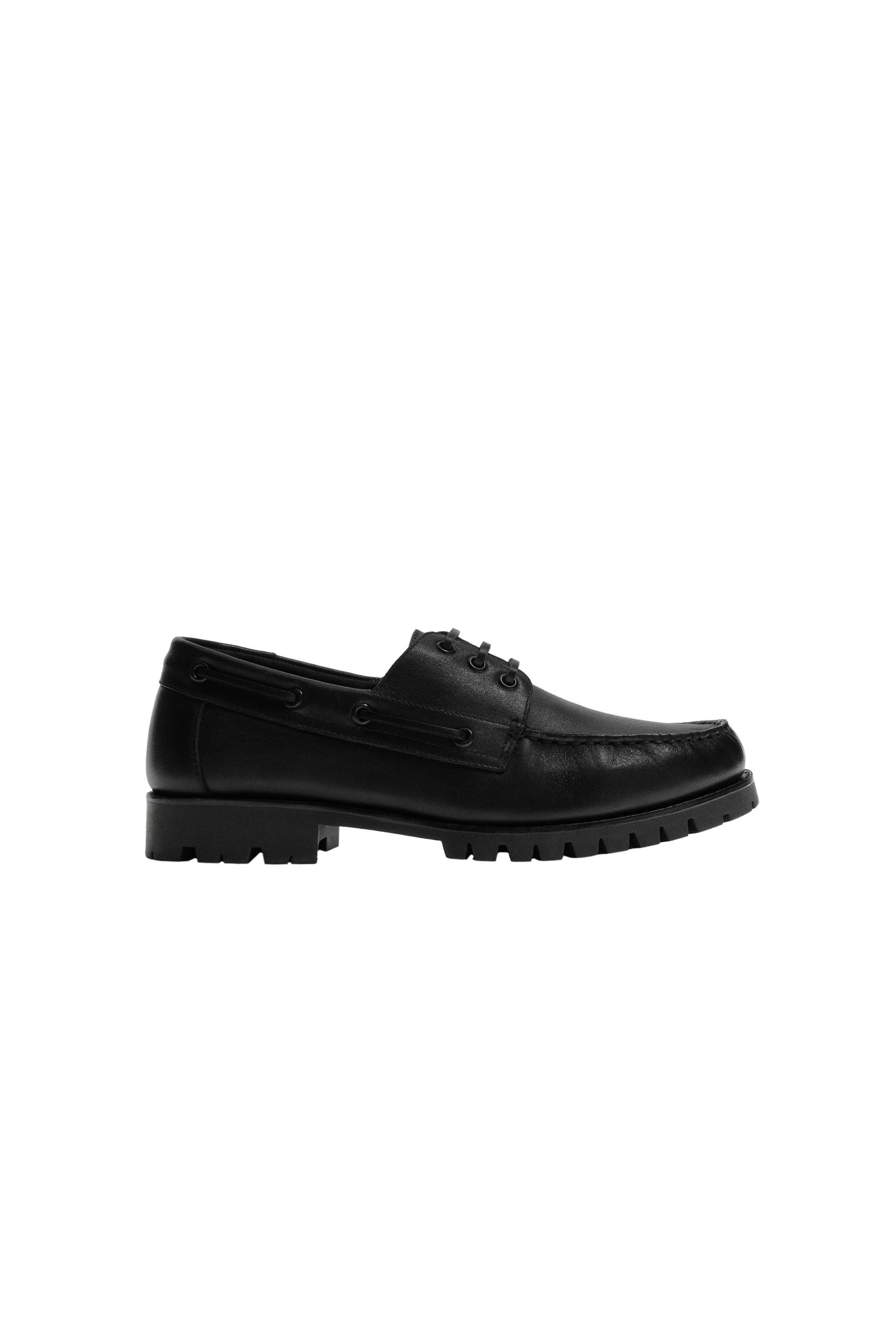 LEATHER DECK SHOES by ZARA