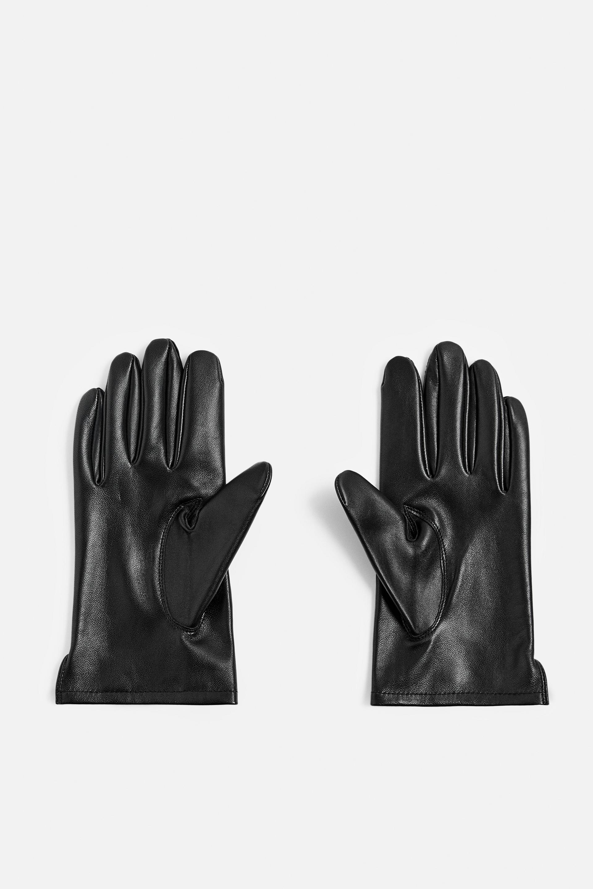 LEATHER GLOVES by ZARA