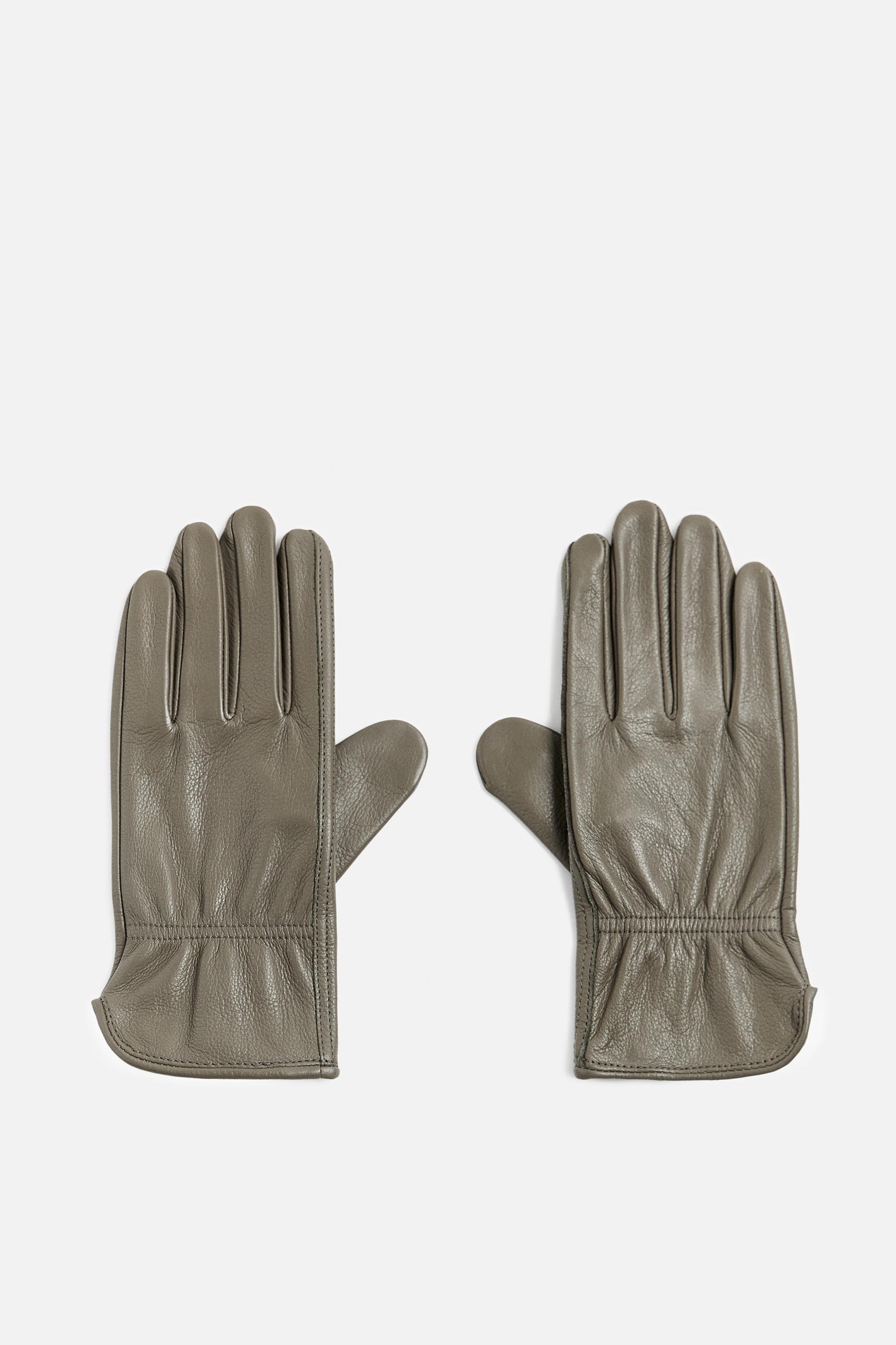 LEATHER GLOVES by ZARA