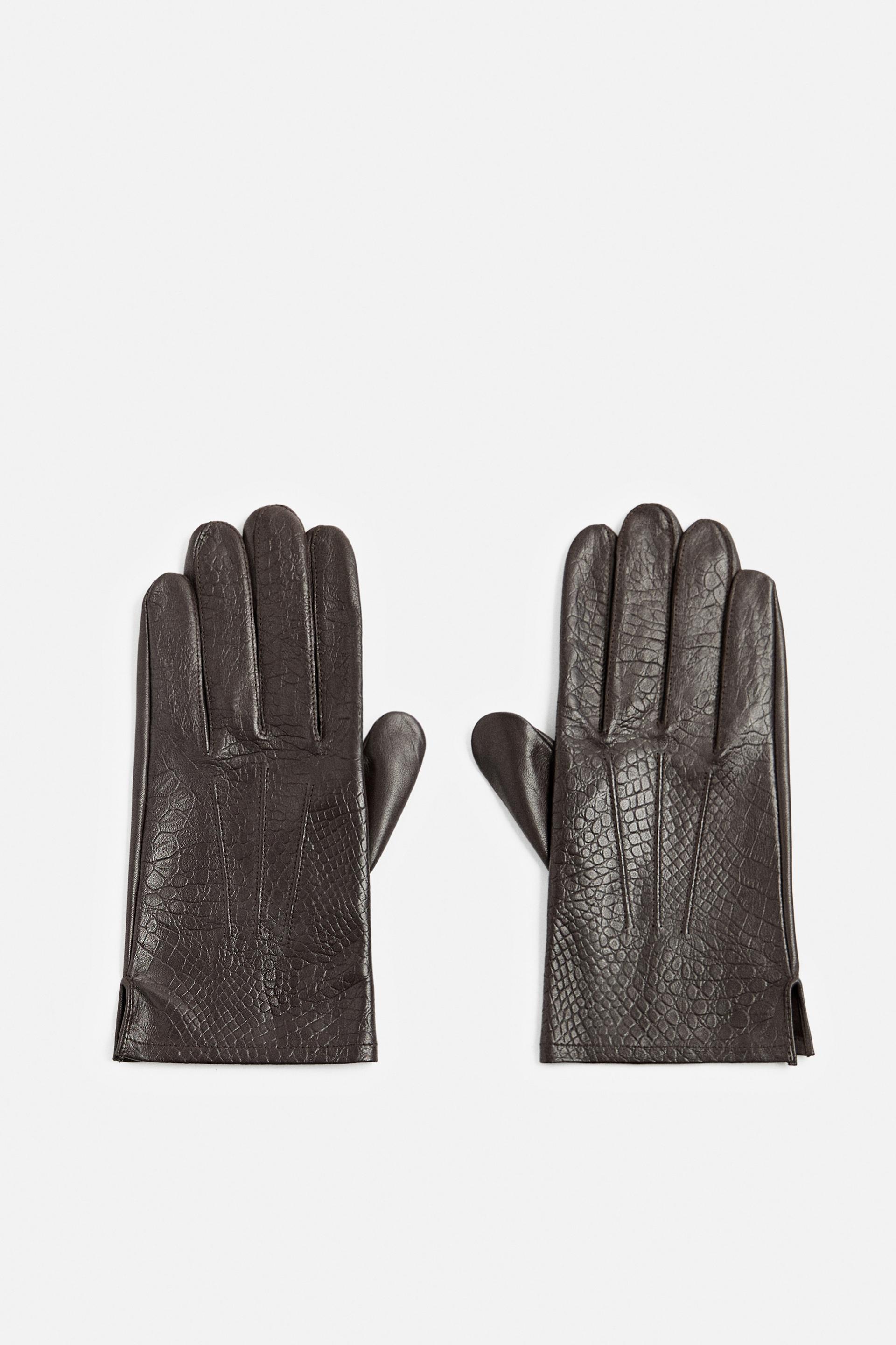 LEATHER GLOVES by ZARA