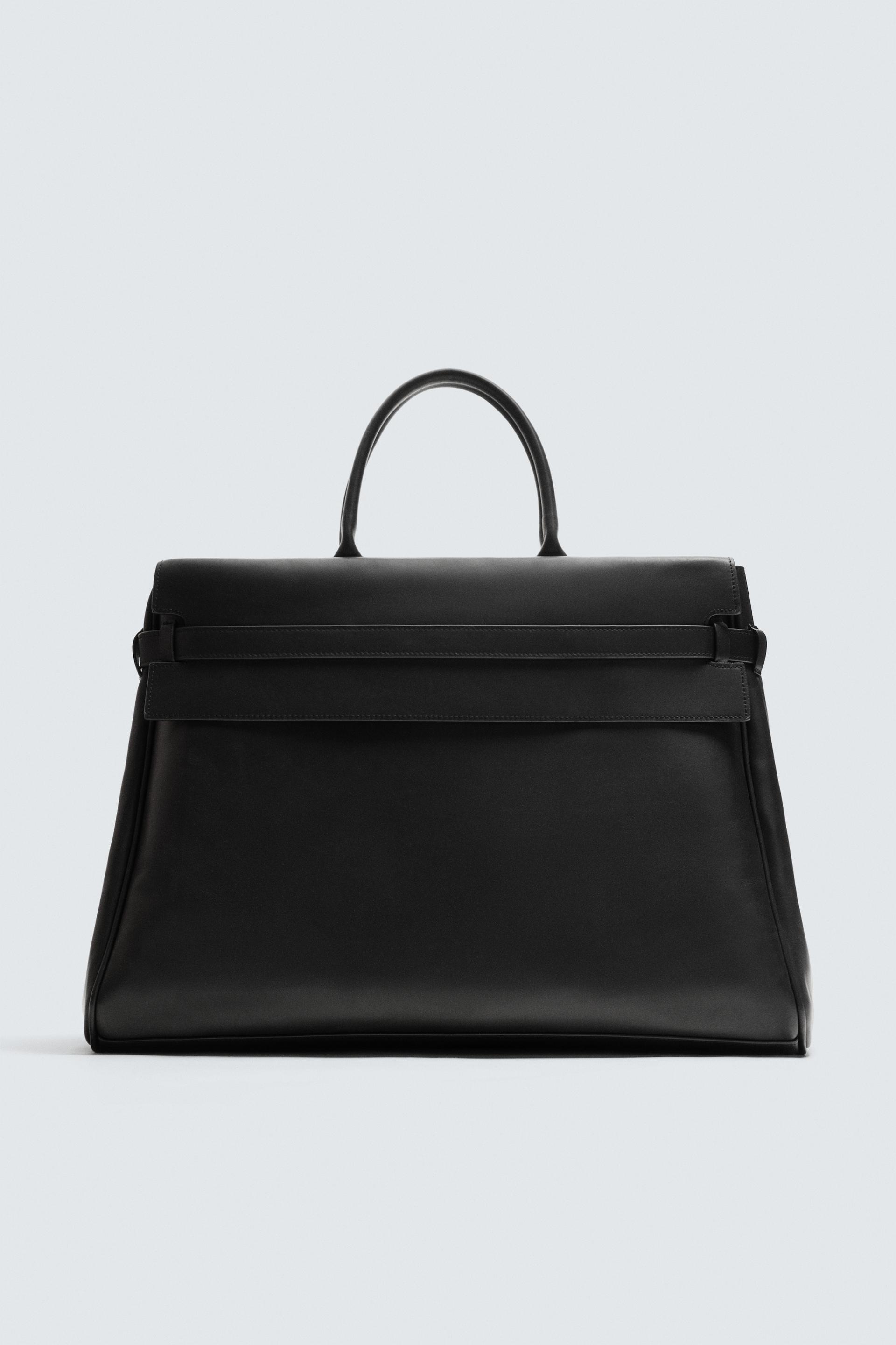 LEATHER HANDBAG by ZARA