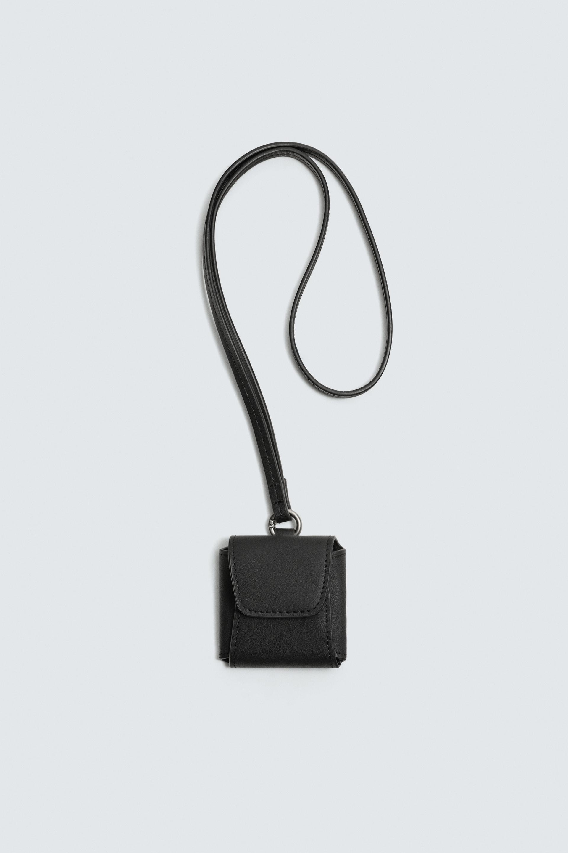 LEATHER HEADPHONE HOLDER WITH PENDANT by ZARA