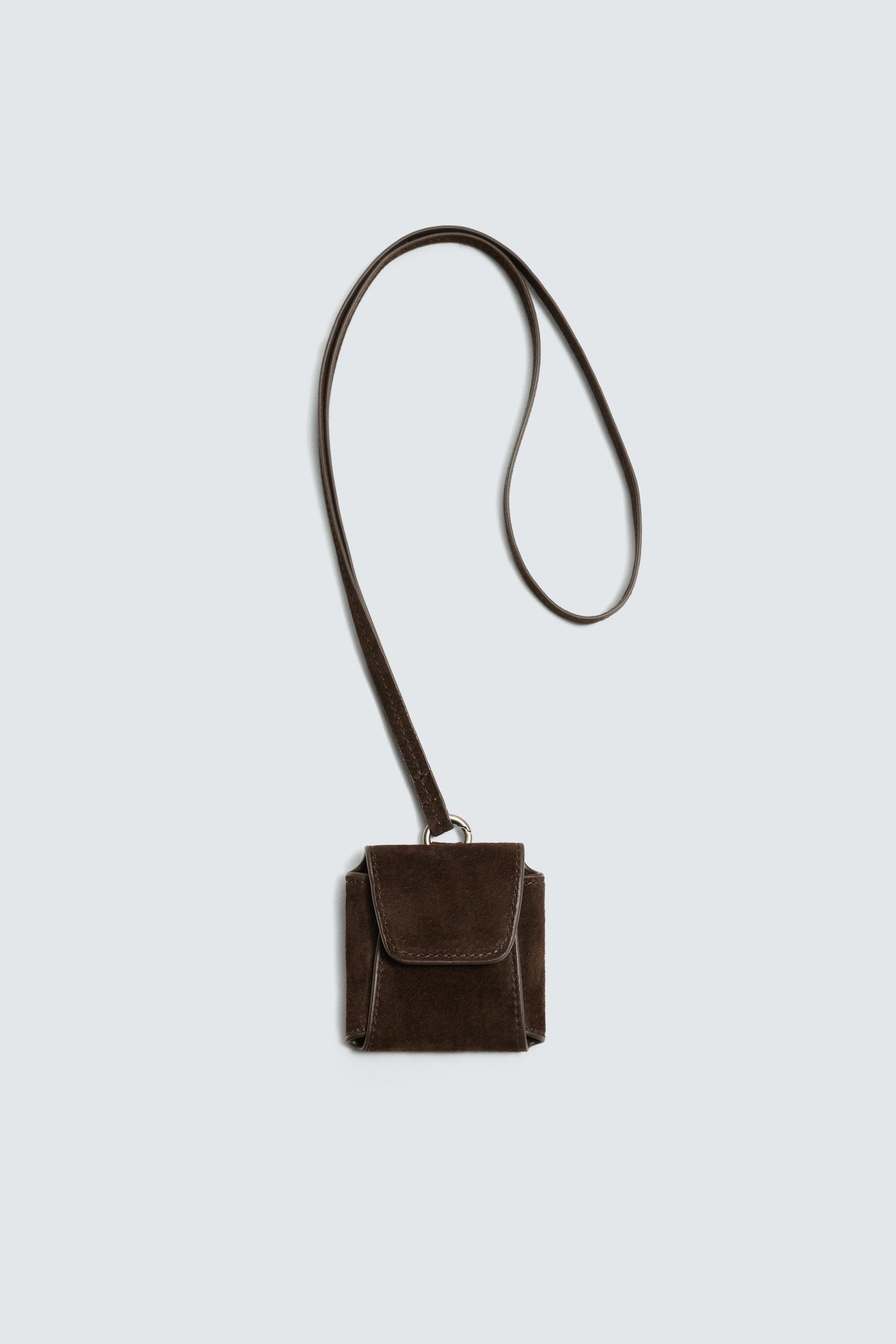 LEATHER HEADPHONE POUCH WITH PENDANT by ZARA