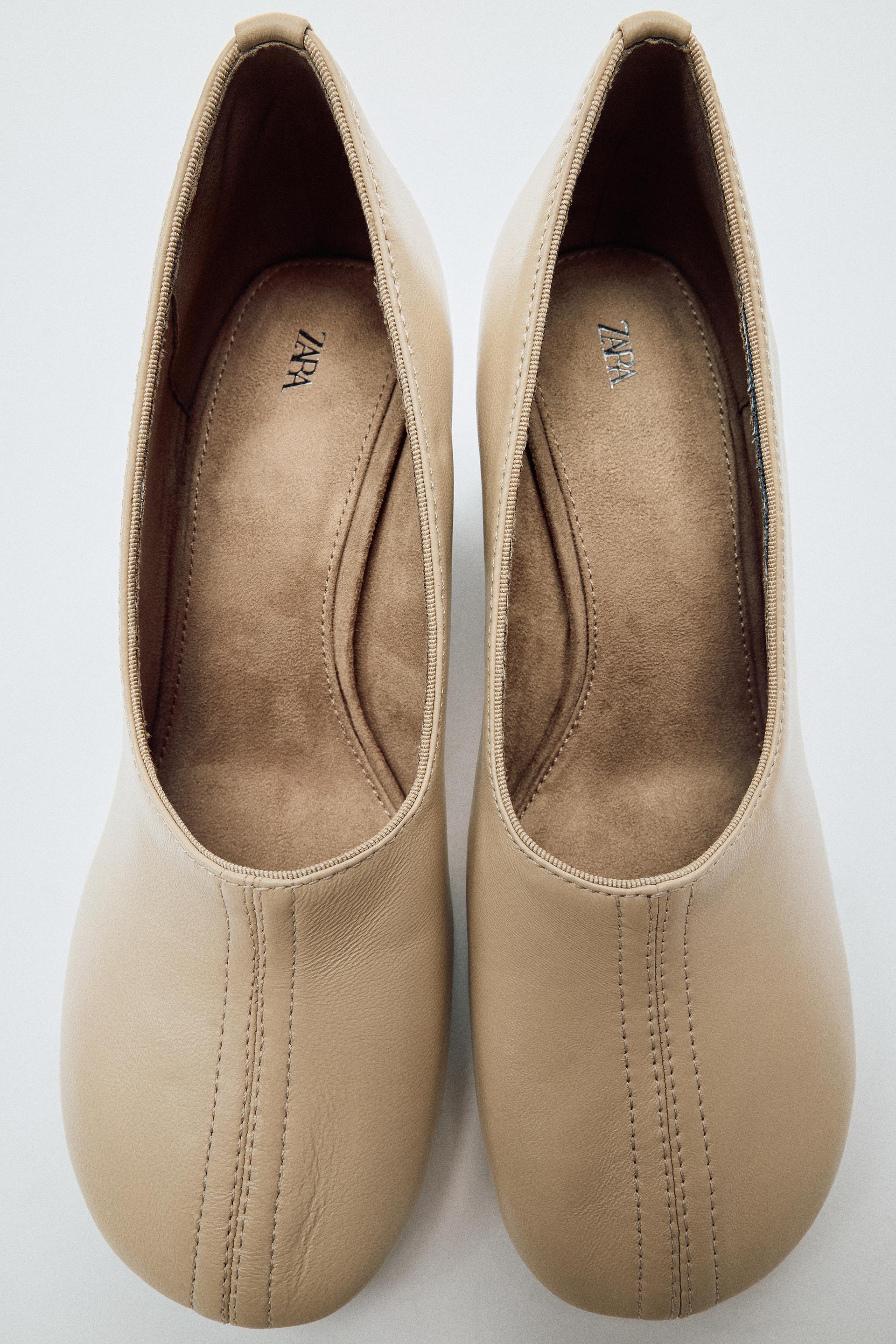 LEATHER HEEL SHOES by ZARA