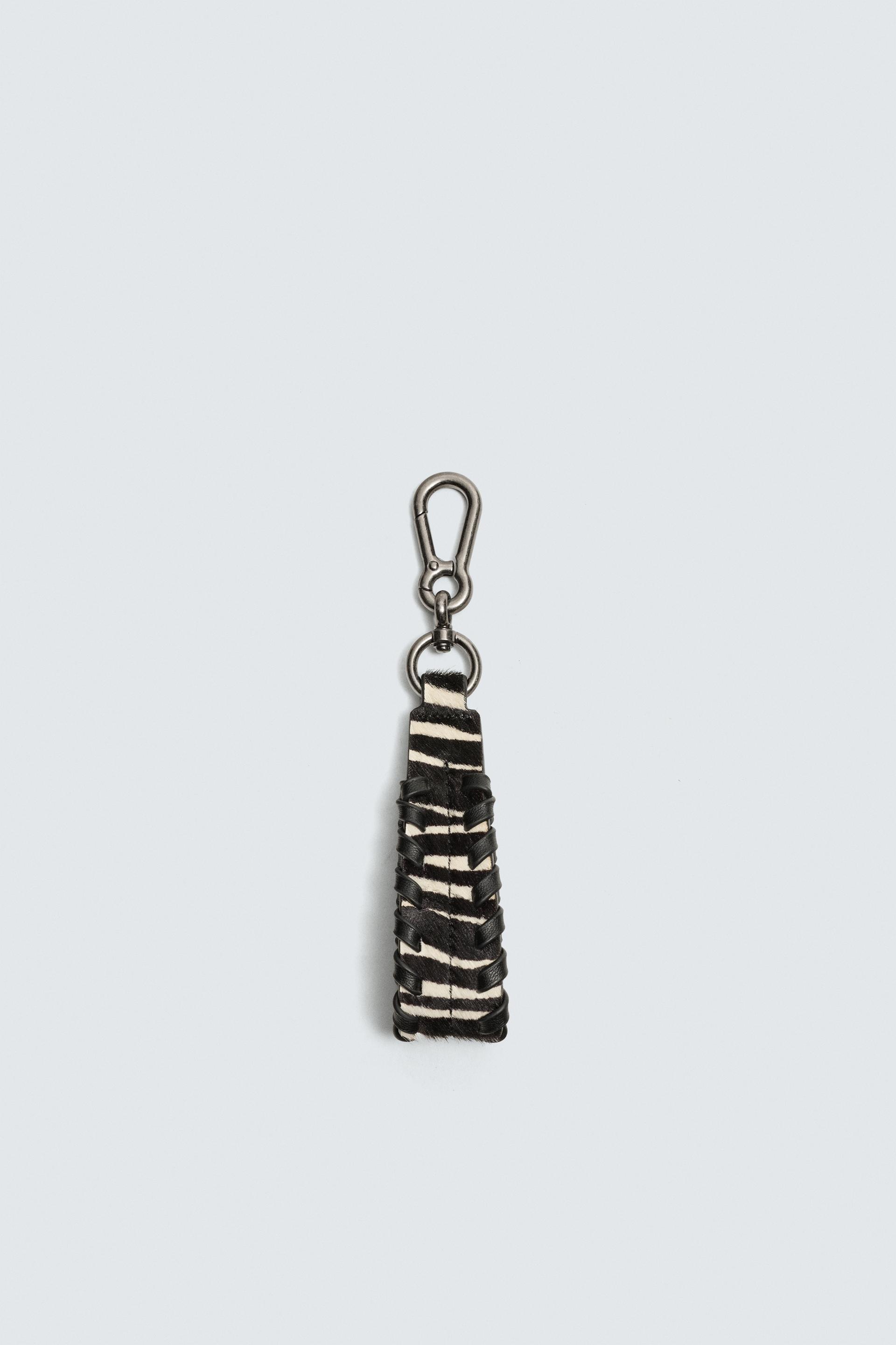 LEATHER KEYCHAIN by ZARA