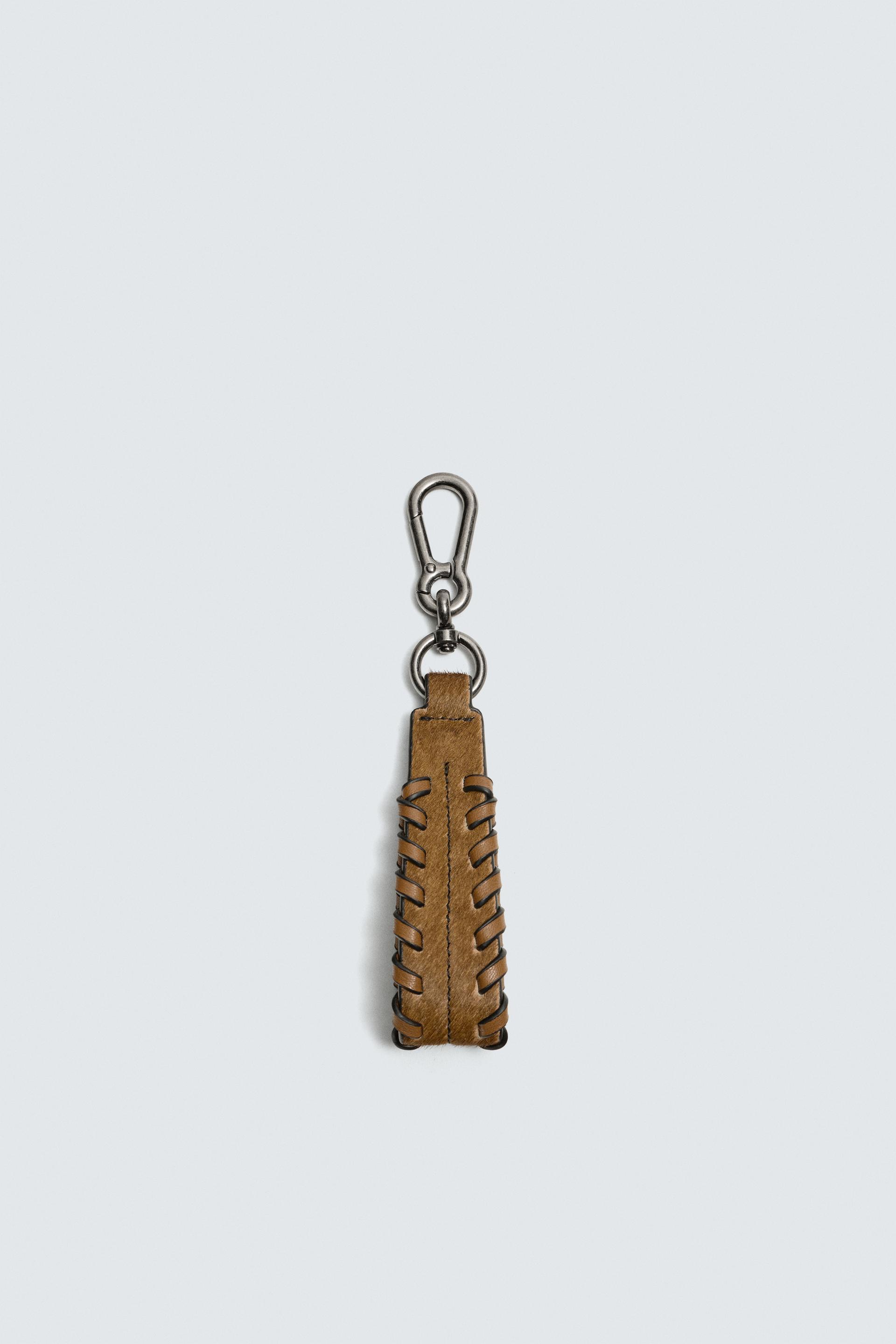 LEATHER KEYCHAIN by ZARA