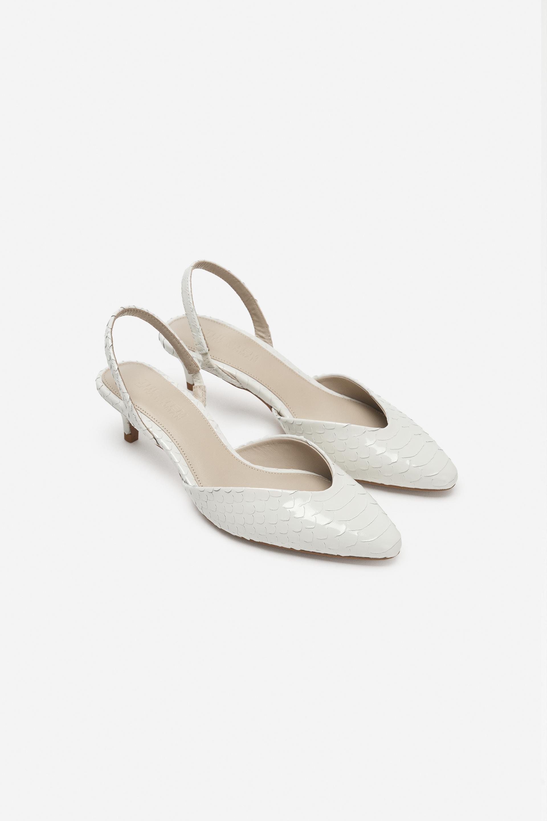 LEATHER KITTEN HEEL SHOES - THE ITEM ZARA WOMAN by ZARA