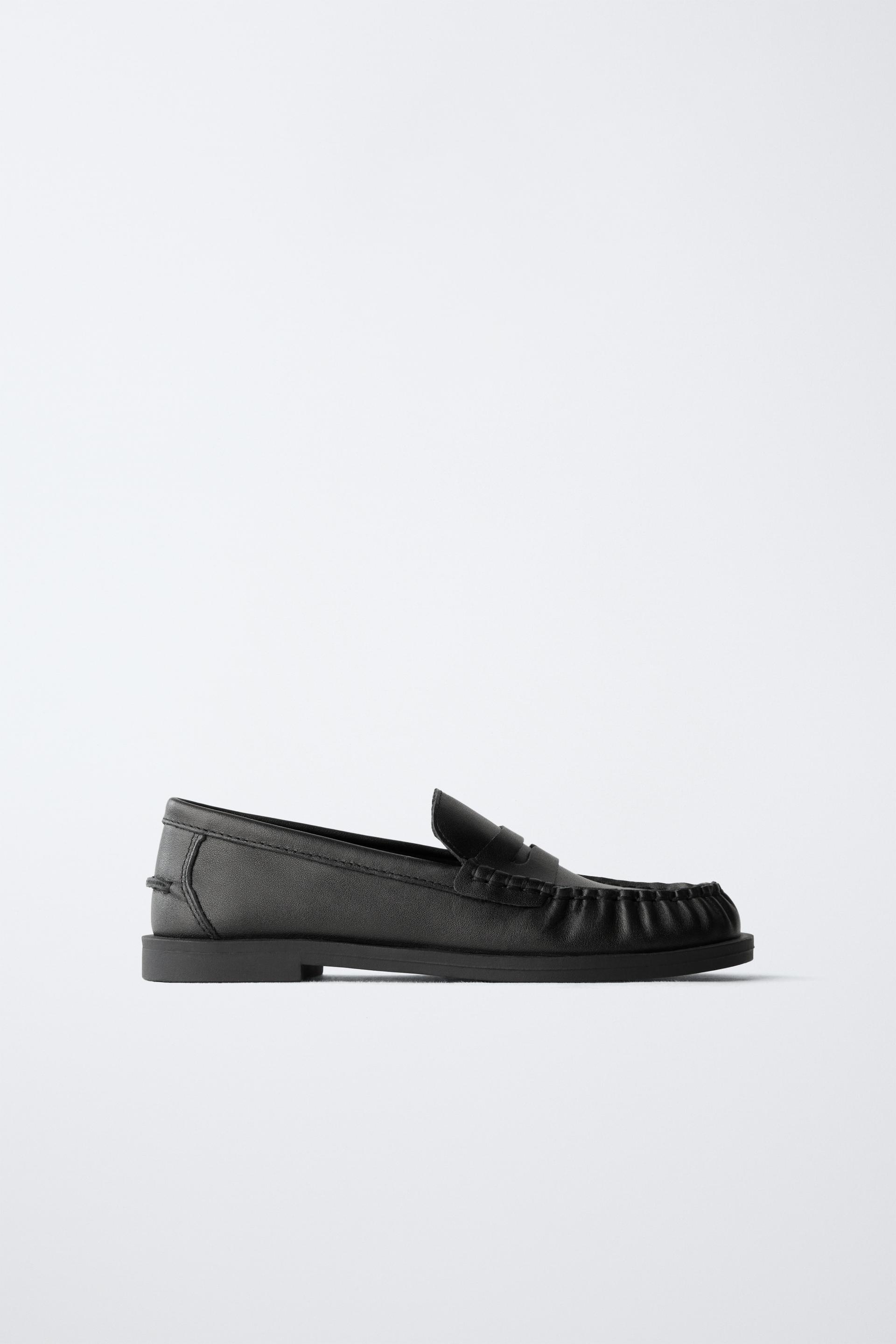 LEATHER LOAFERS by ZARA