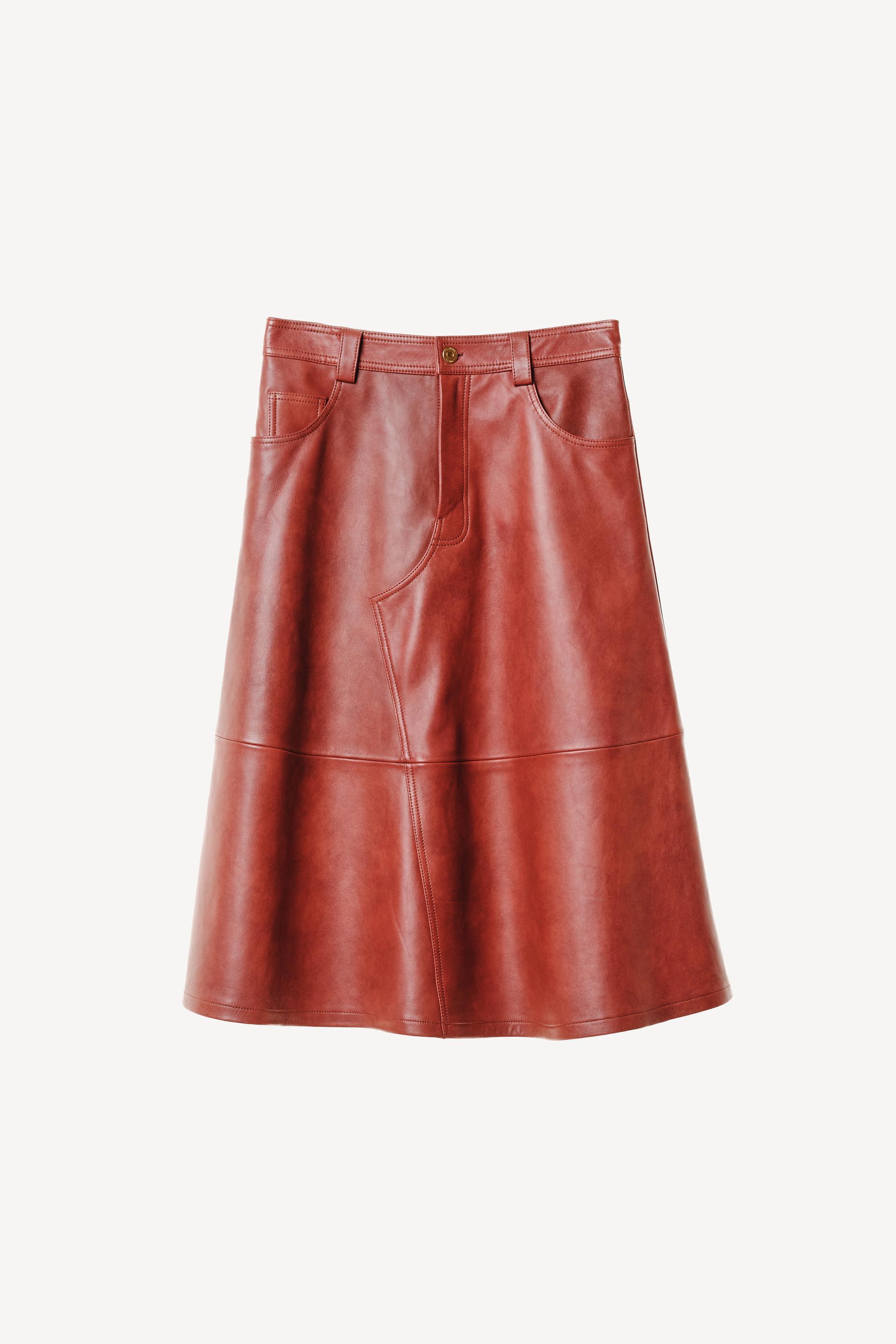 LEATHER MIDI SKIRT WILLY CHAVARRIA X ZARA by ZARA