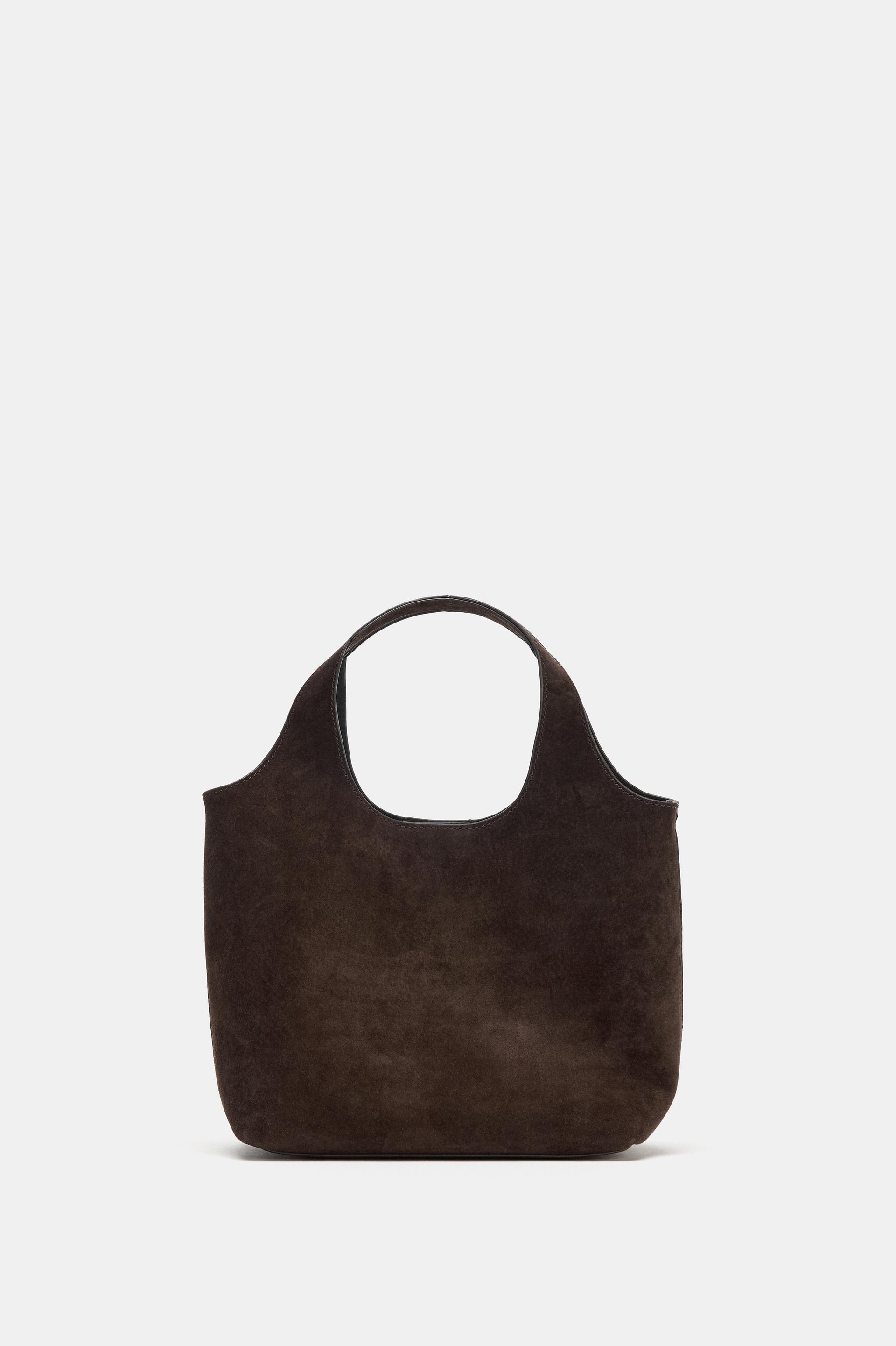LEATHER MINI SHOPPER BAG by ZARA
