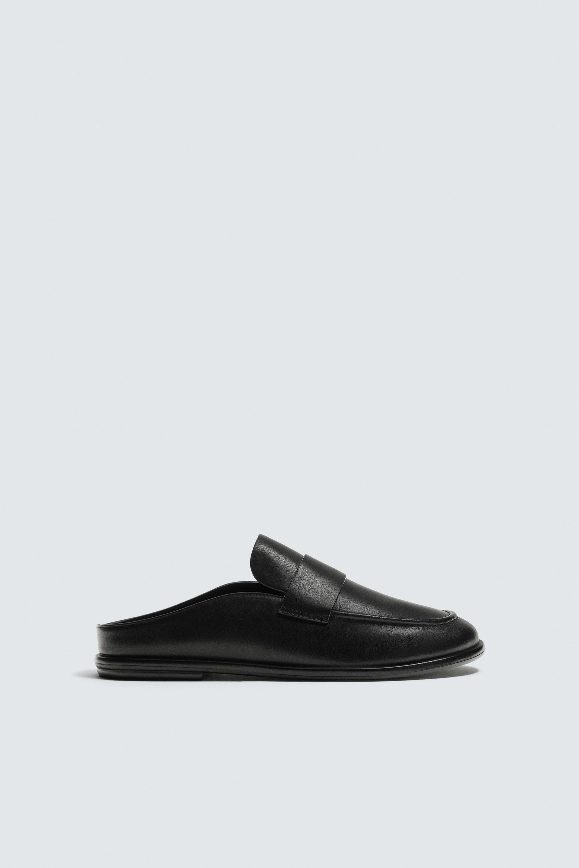 LEATHER MULE LOAFERS by ZARA