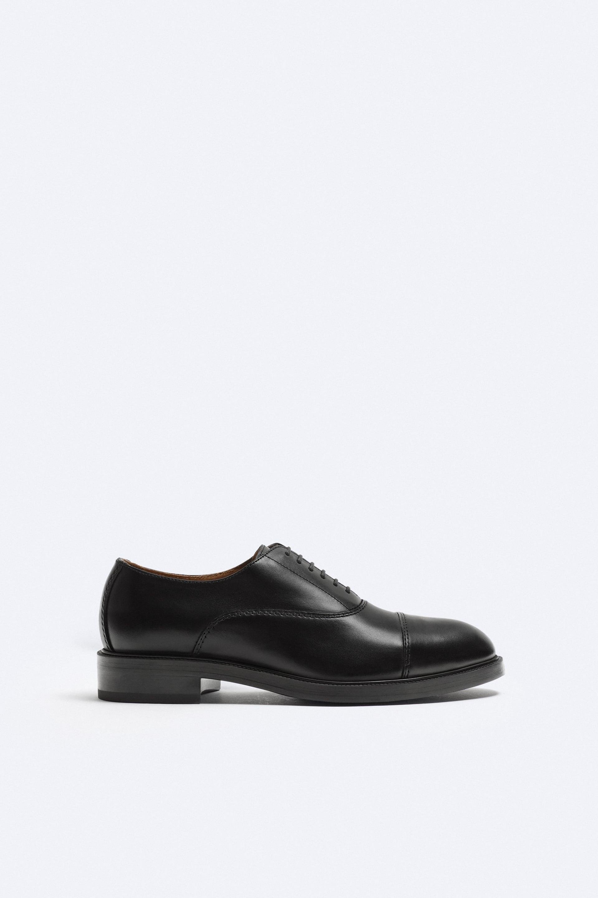 LEATHER OXFORD SHOES by ZARA
