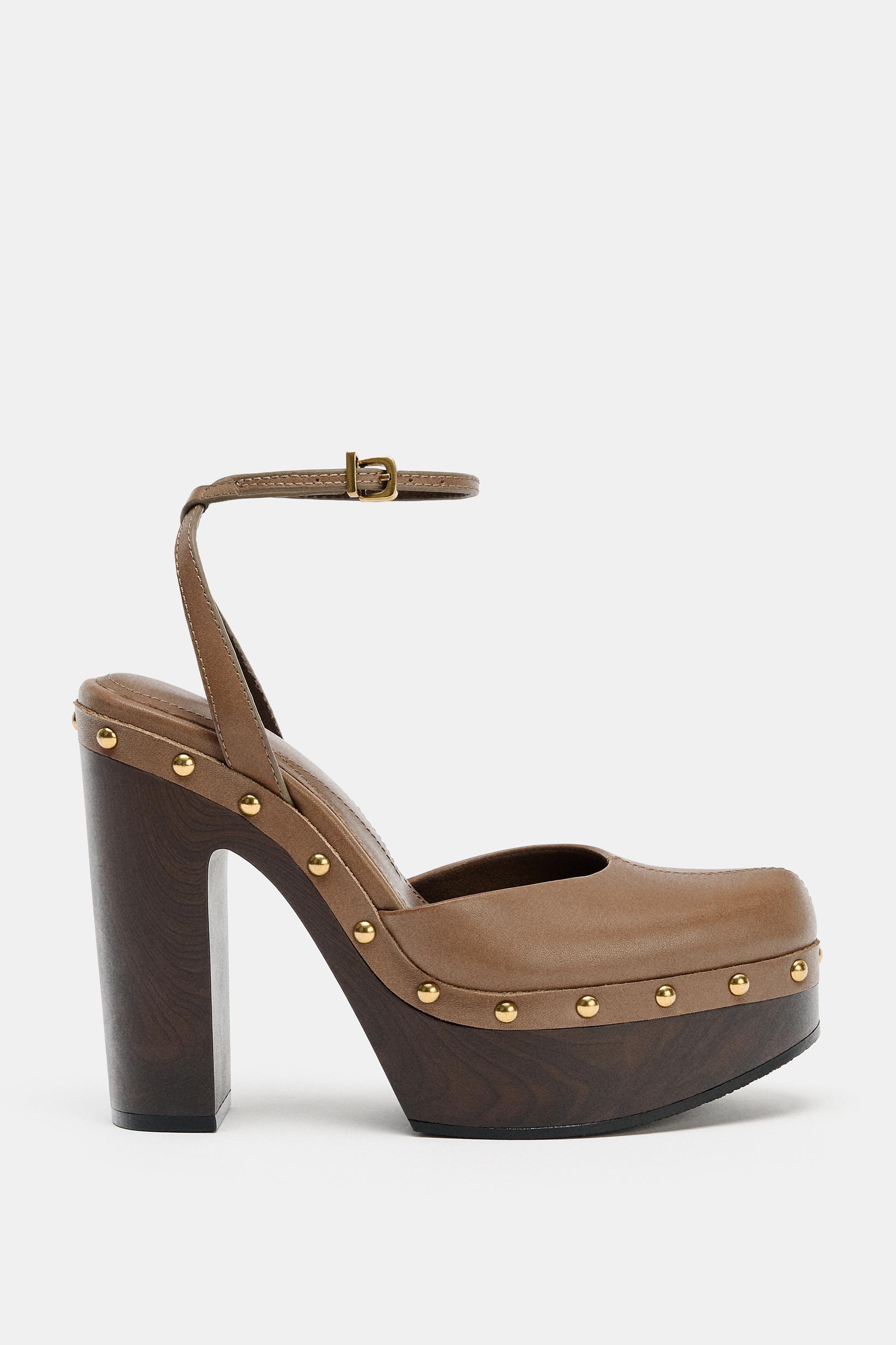 LEATHER PLATFORM SHOES by ZARA