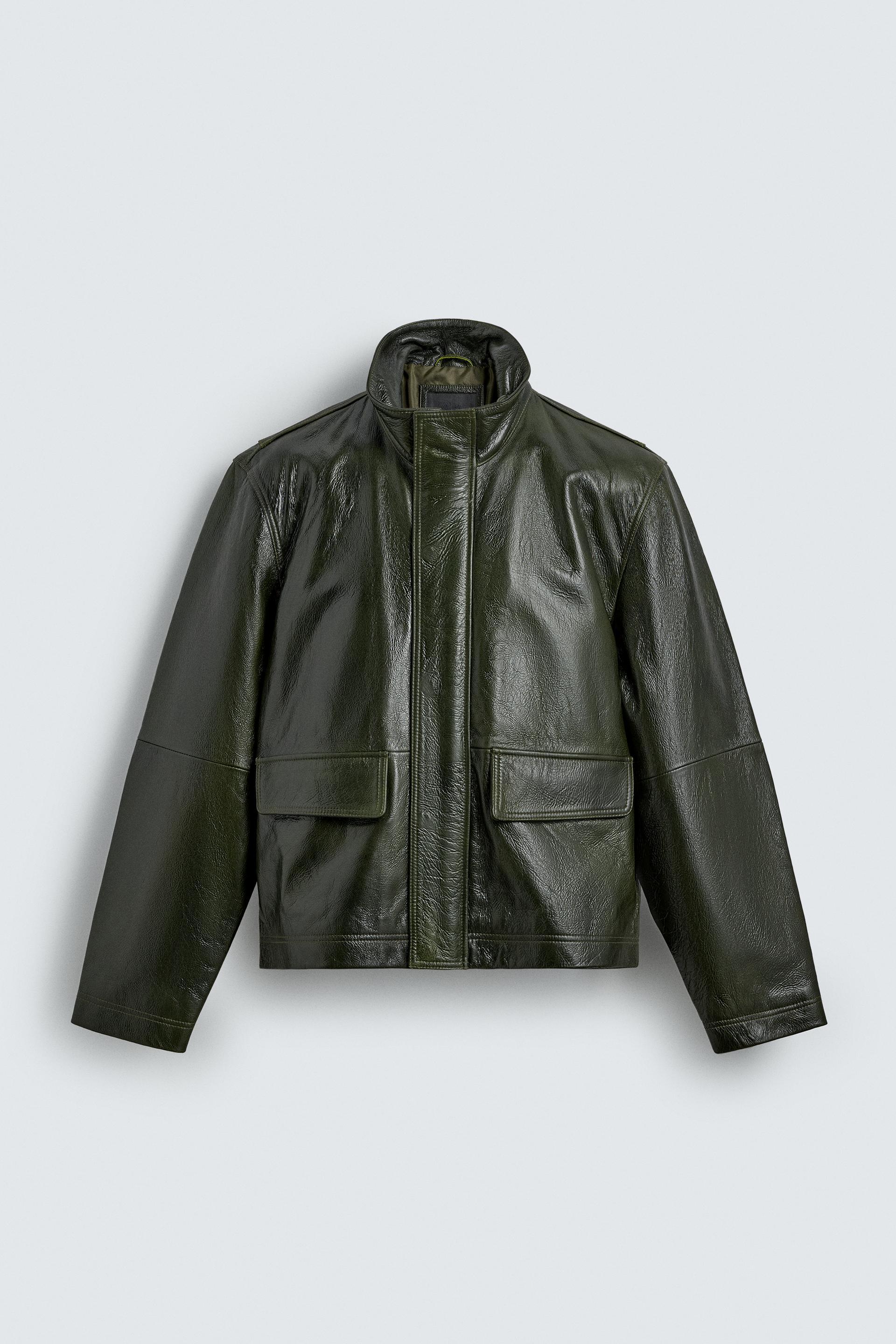 LEATHER POCKET JACKET by ZARA