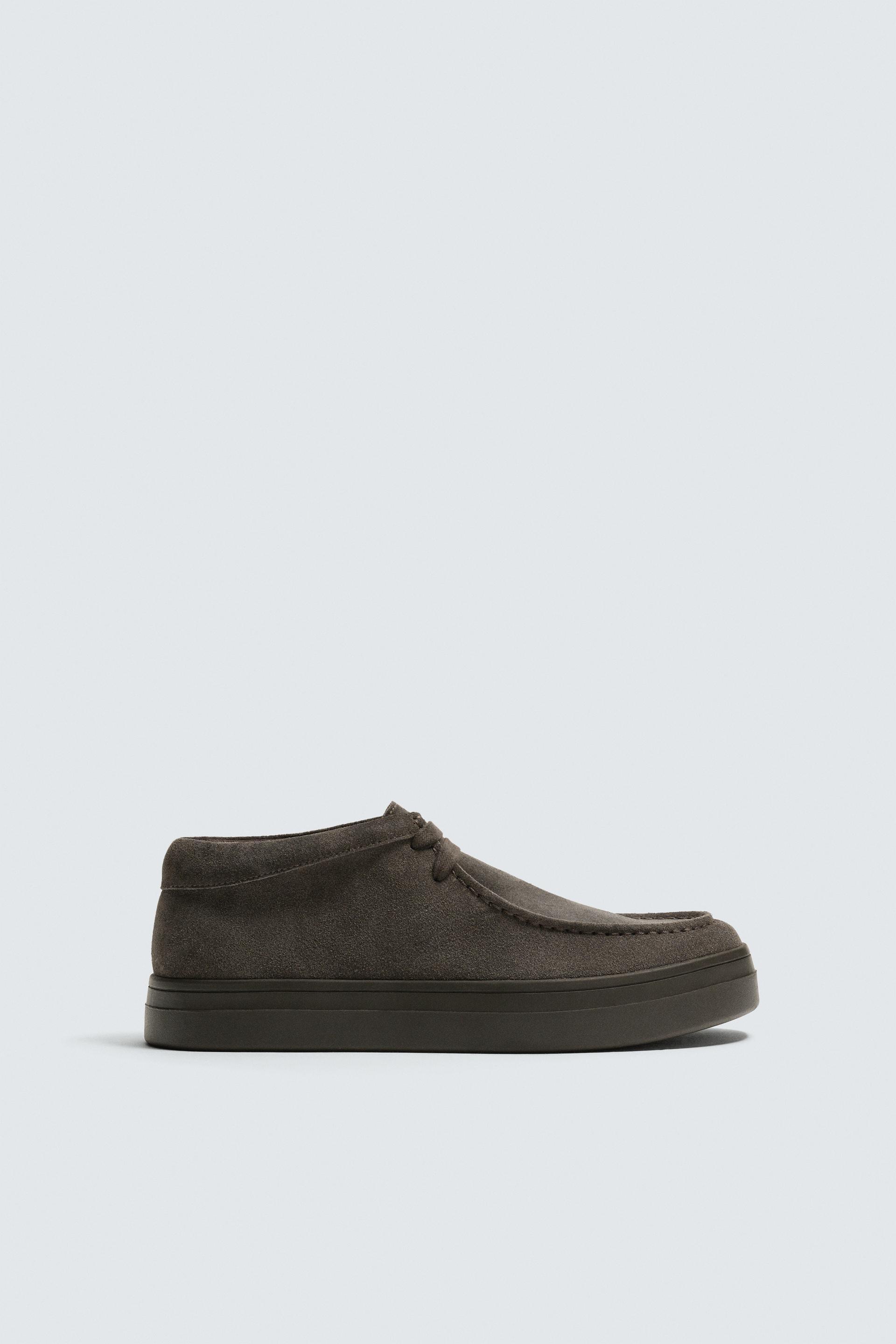 LEATHER RAISED SEAM SHOES by ZARA