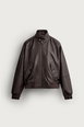 LEATHER RELAXED-FIT JACKET by ZARA LEATHER RELAXED-FIT JACKET by ZARA