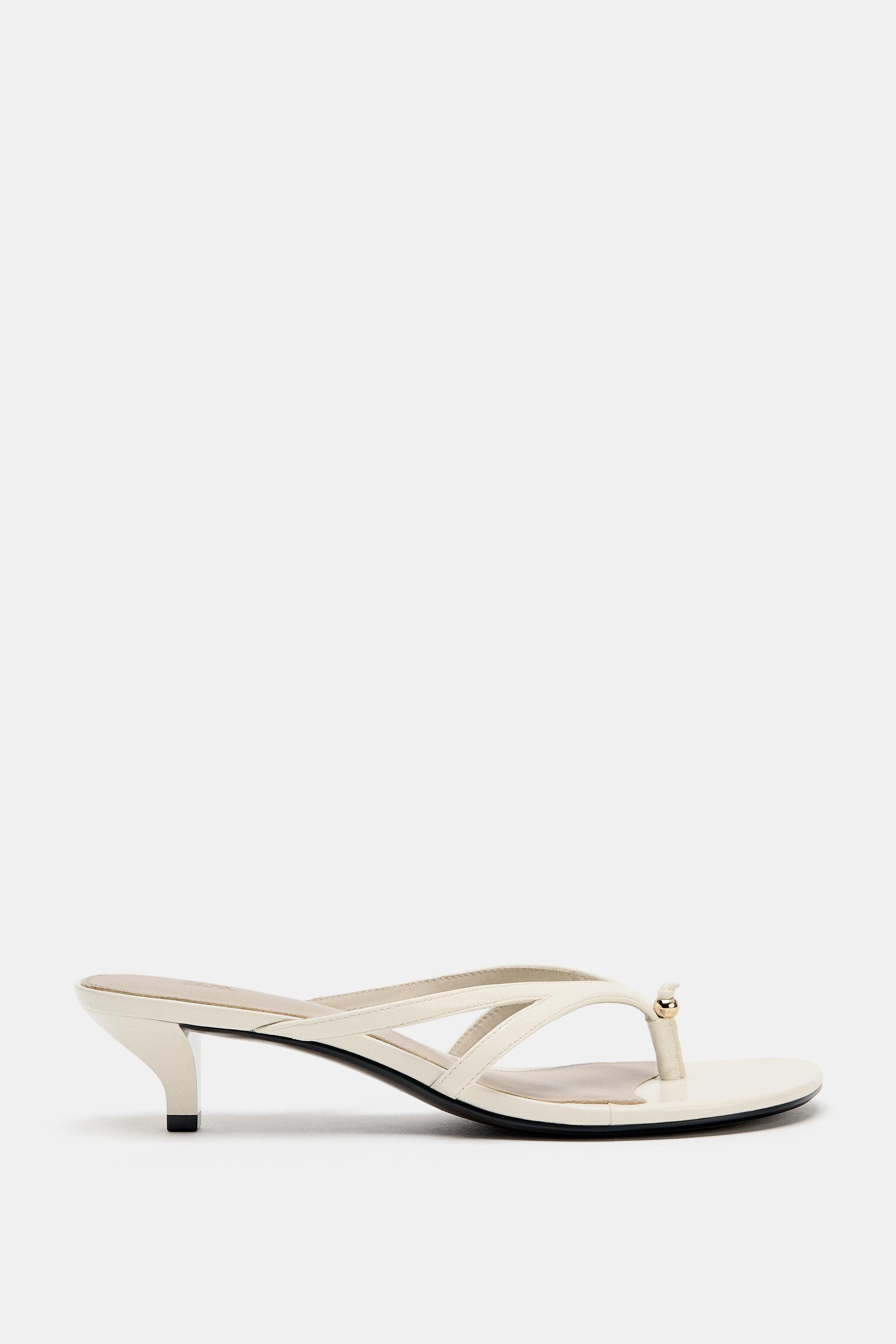 LEATHER SANDALS WITH DETAIL by ZARA