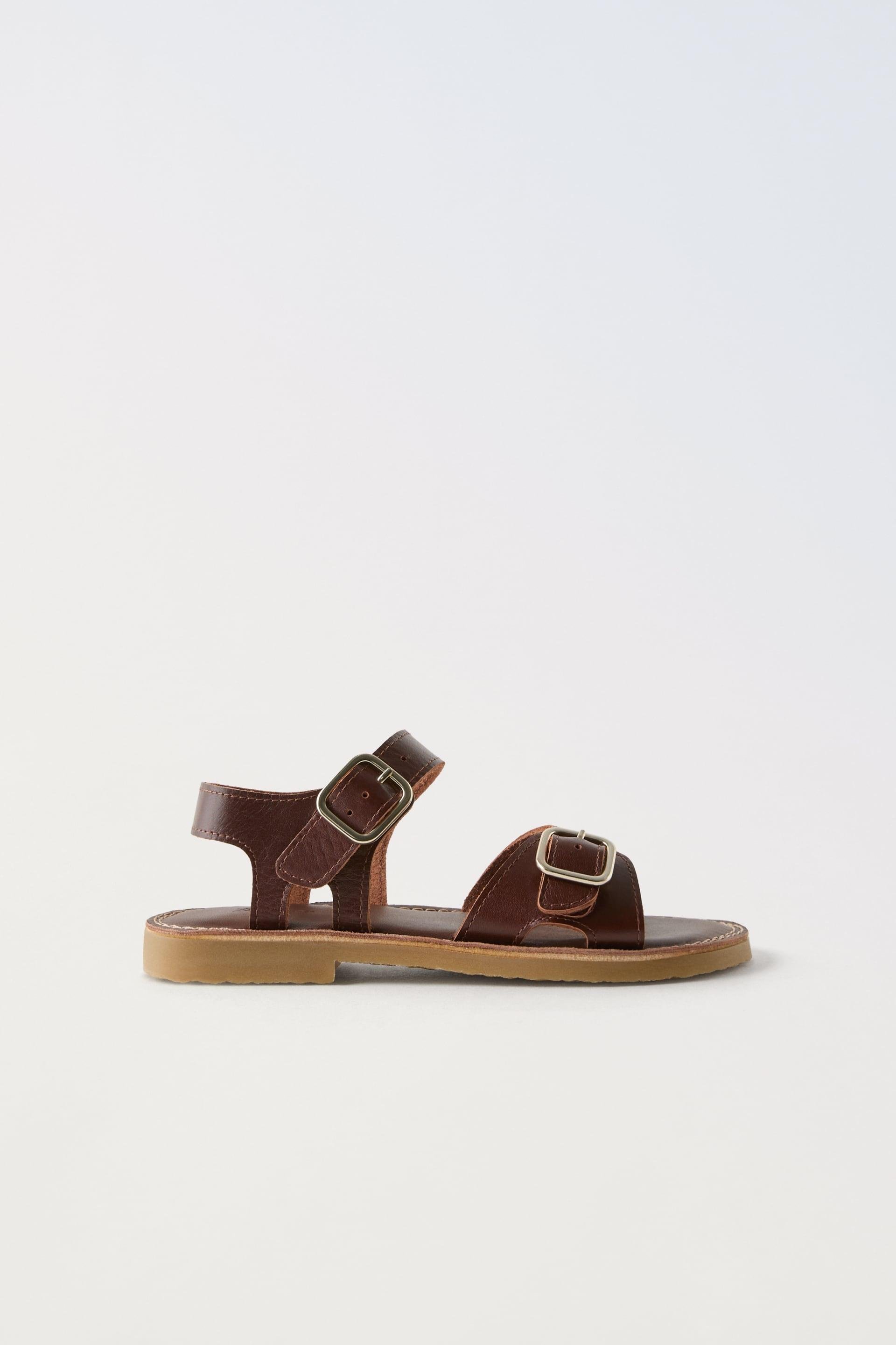 LEATHER SANDALS by ZARA