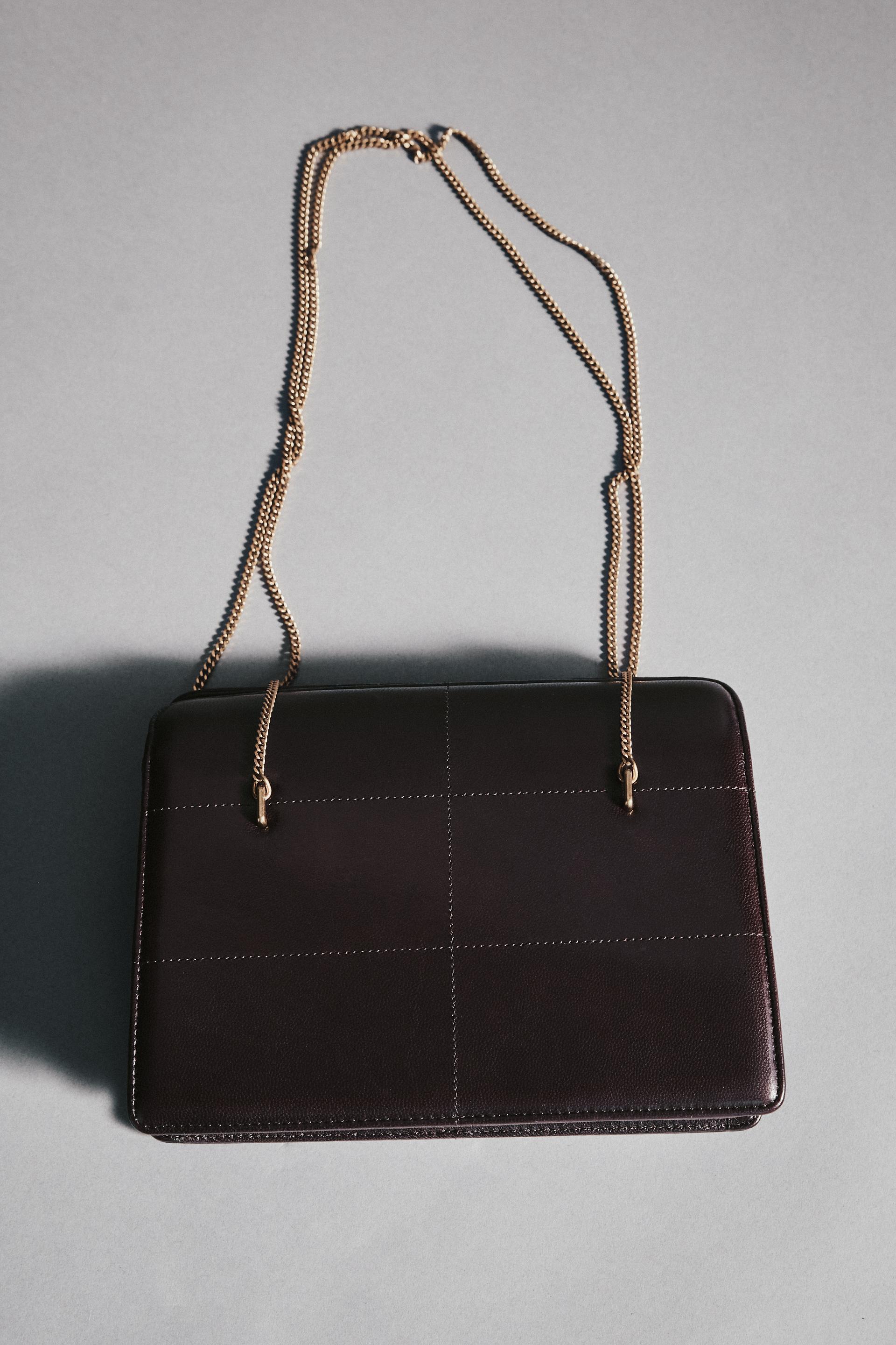LEATHER SHOULDER BAG by ZARA