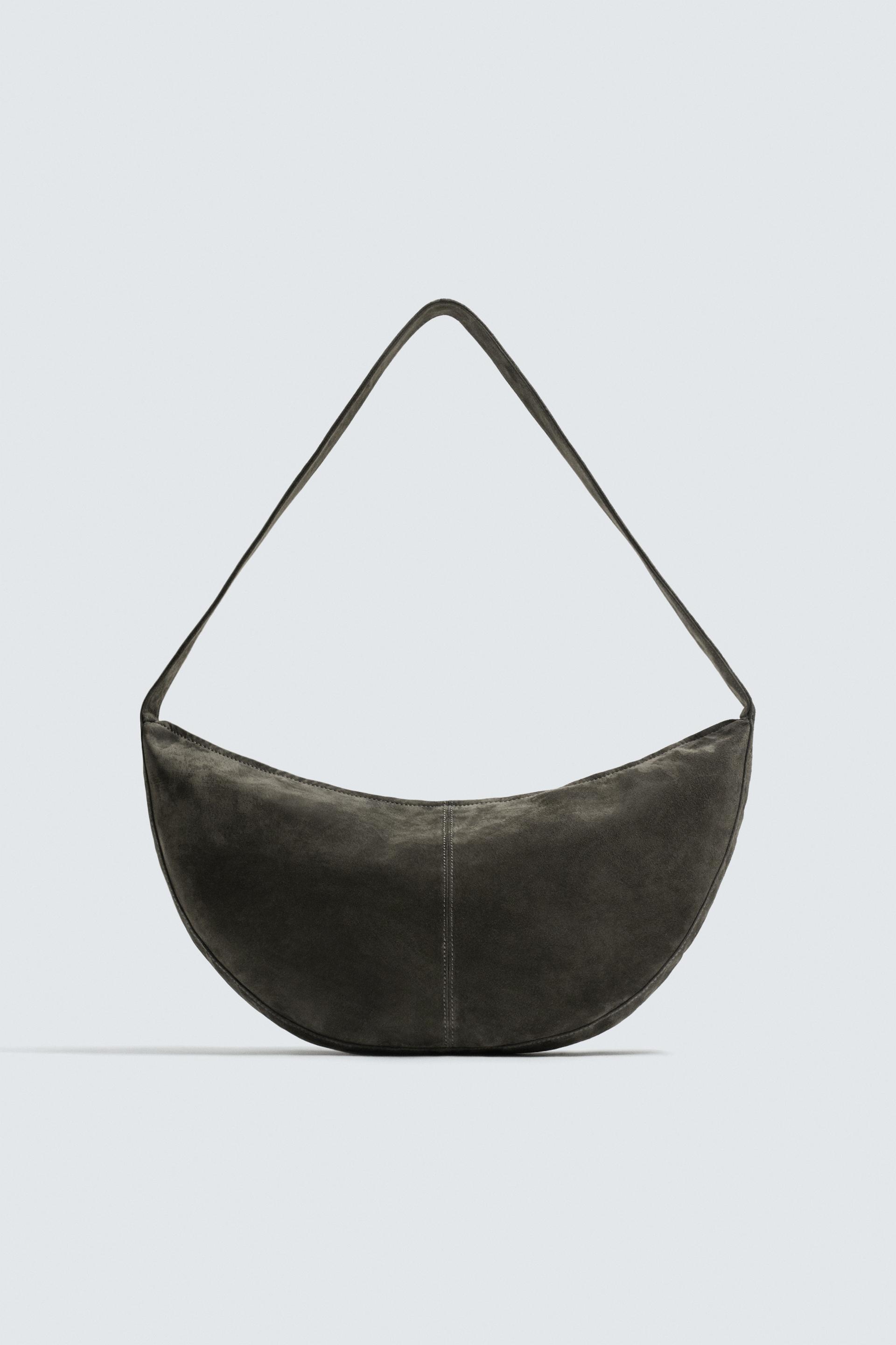 LEATHER SHOULDER BAG by ZARA