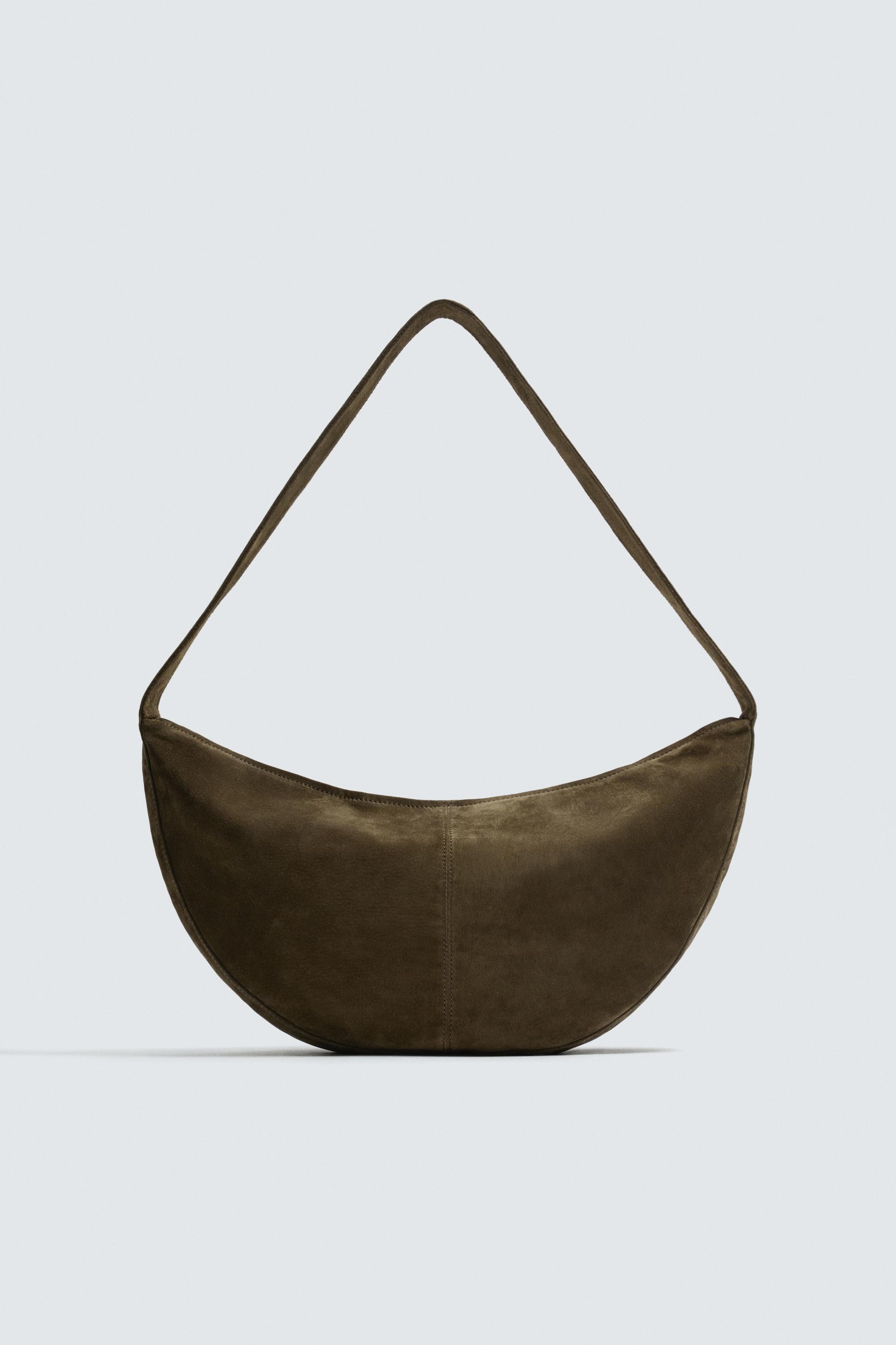 LEATHER SHOULDER BAG by ZARA