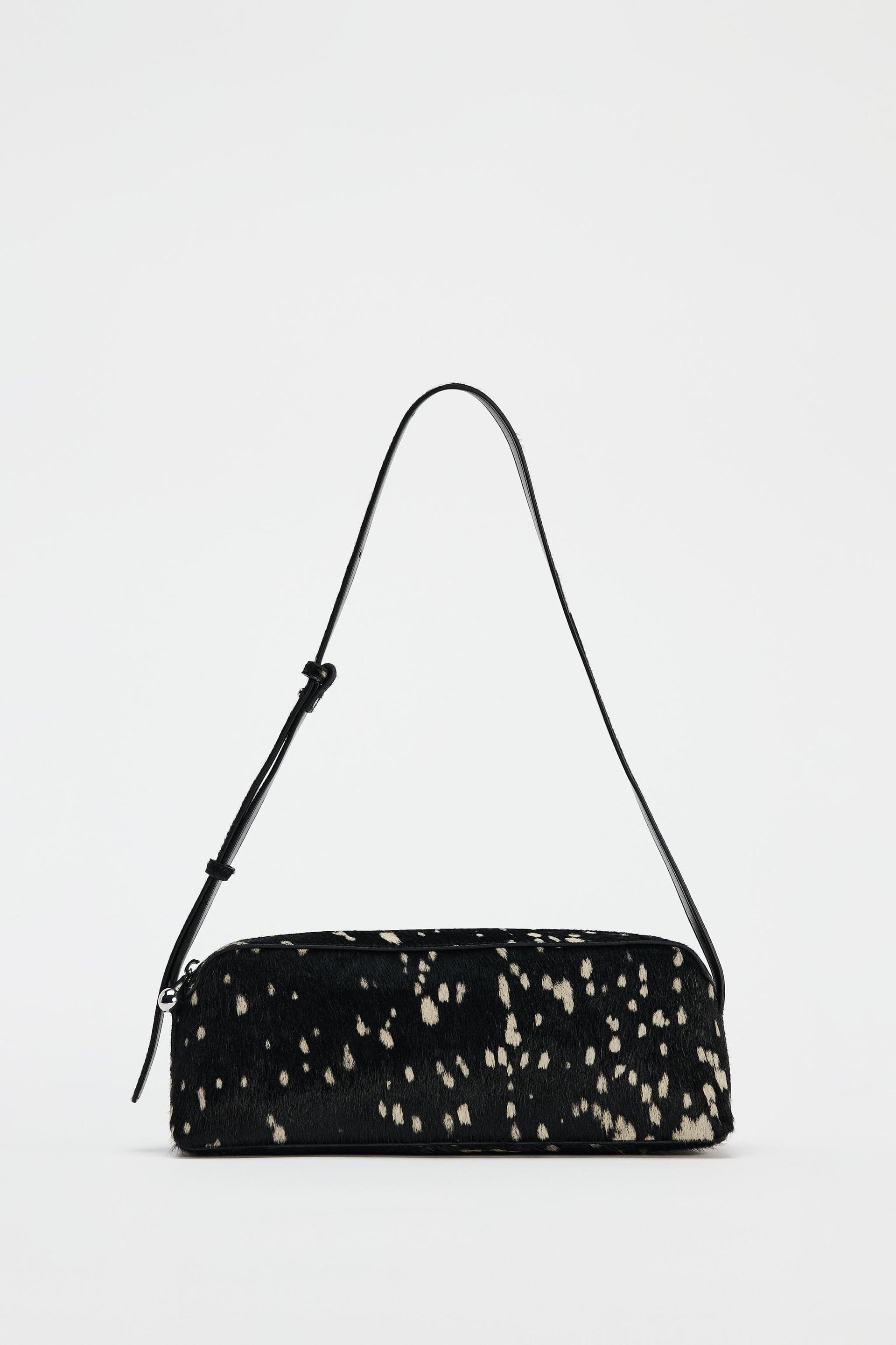 LEATHER SHOULDER BAG by ZARA