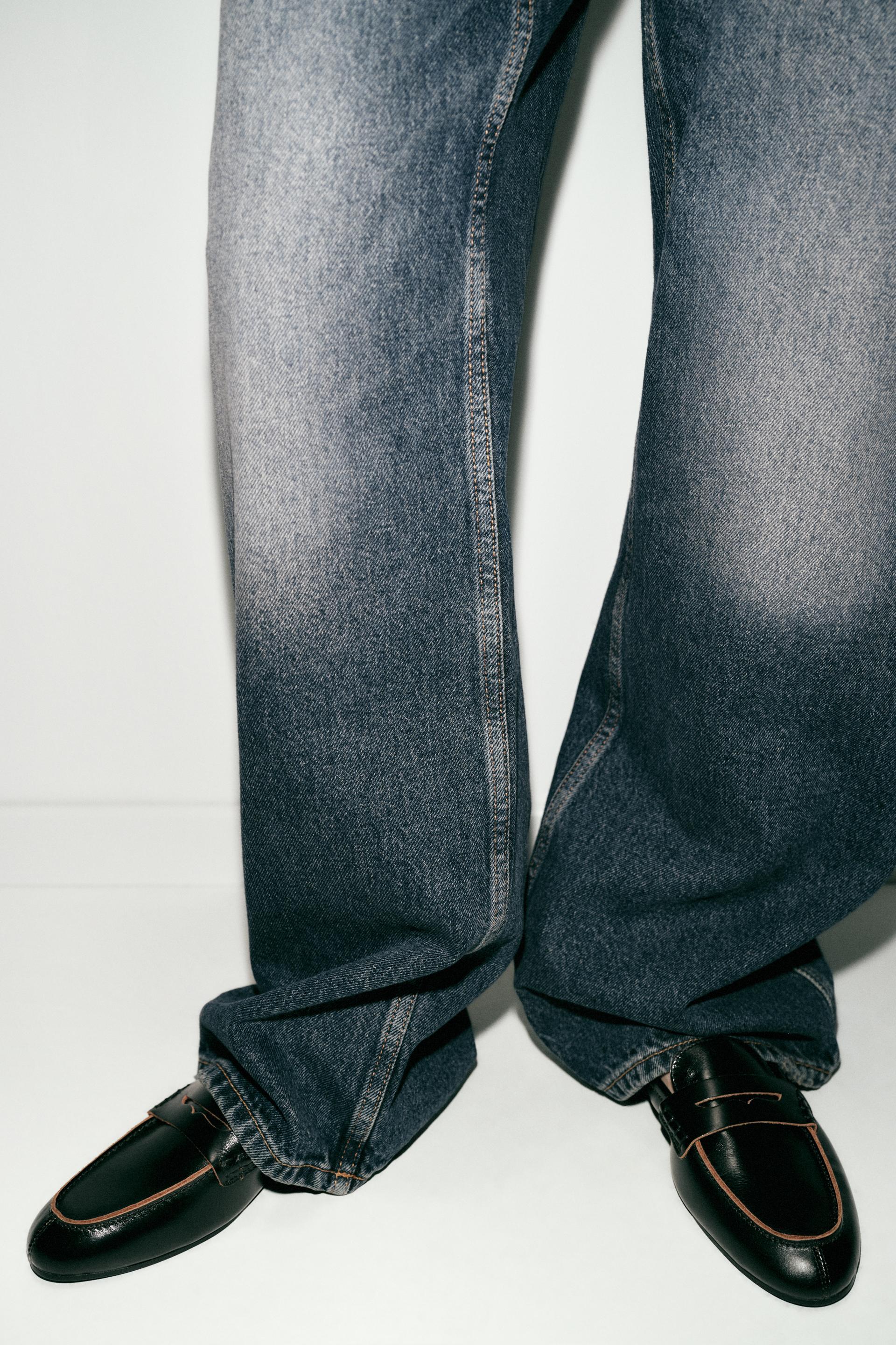 LEATHER SLINGBACK LOAFERS by ZARA