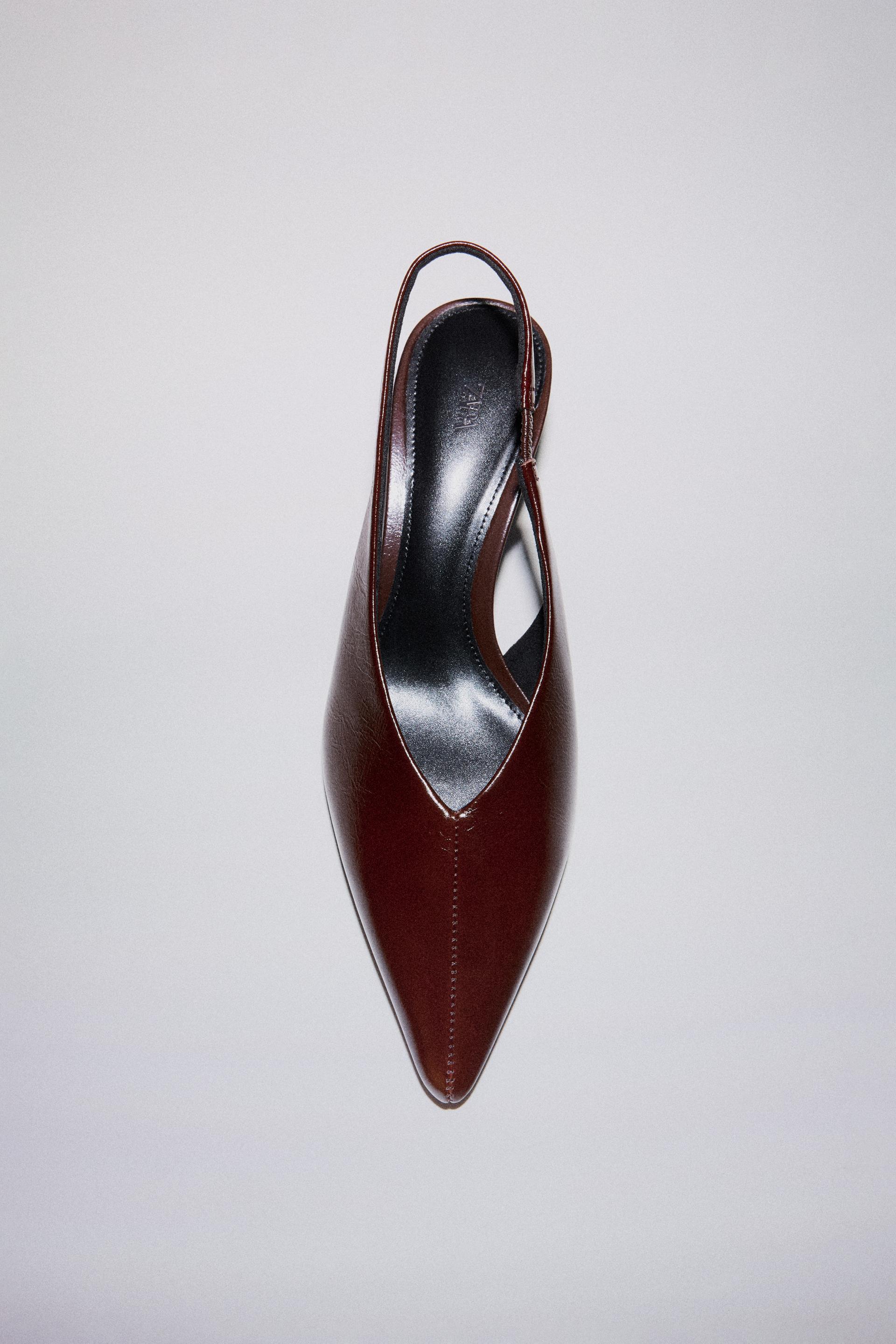 LEATHER SLINGBACKS by ZARA