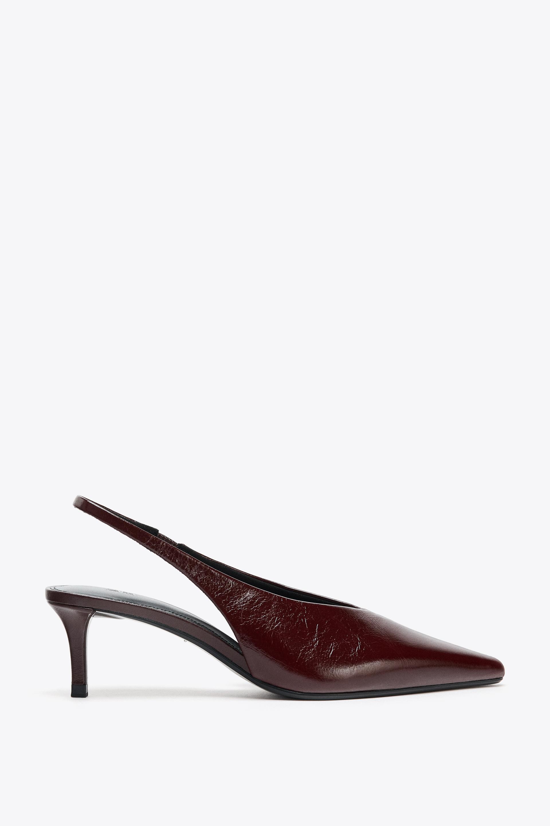 LEATHER SLINGBACKS by ZARA