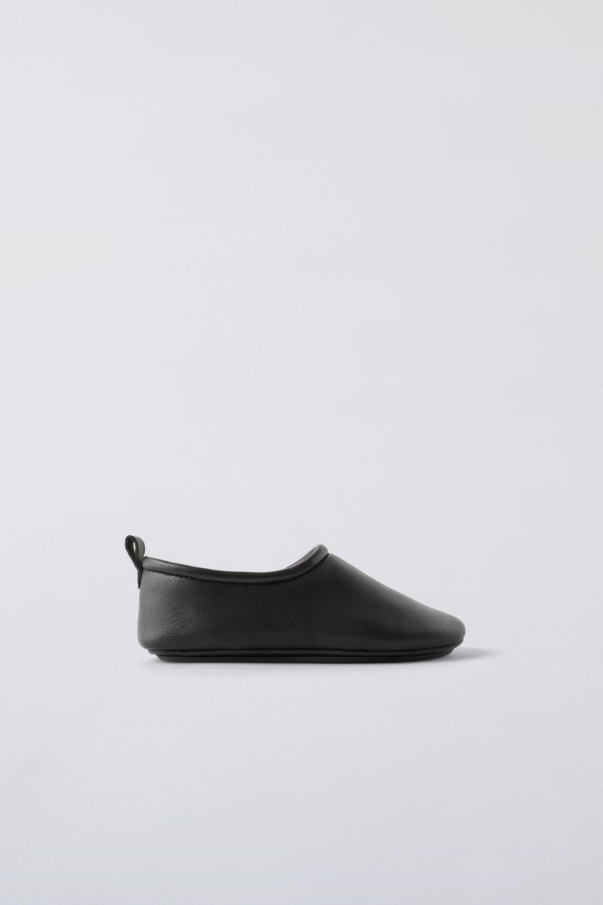 LEATHER SLIPPERS by ZARA