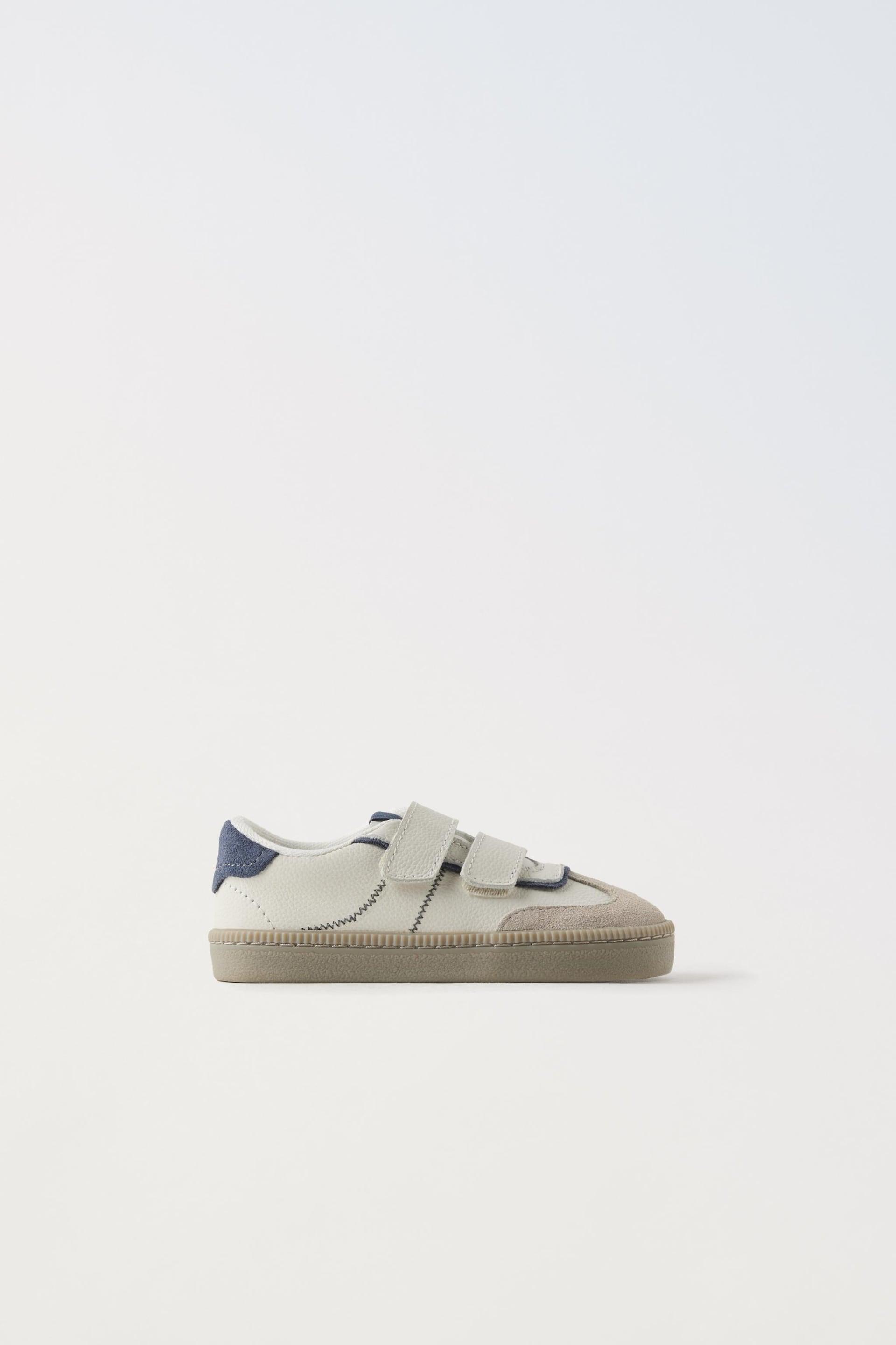 LEATHER SNEAKERS WITH ADJUSTABLE STRAPS by ZARA