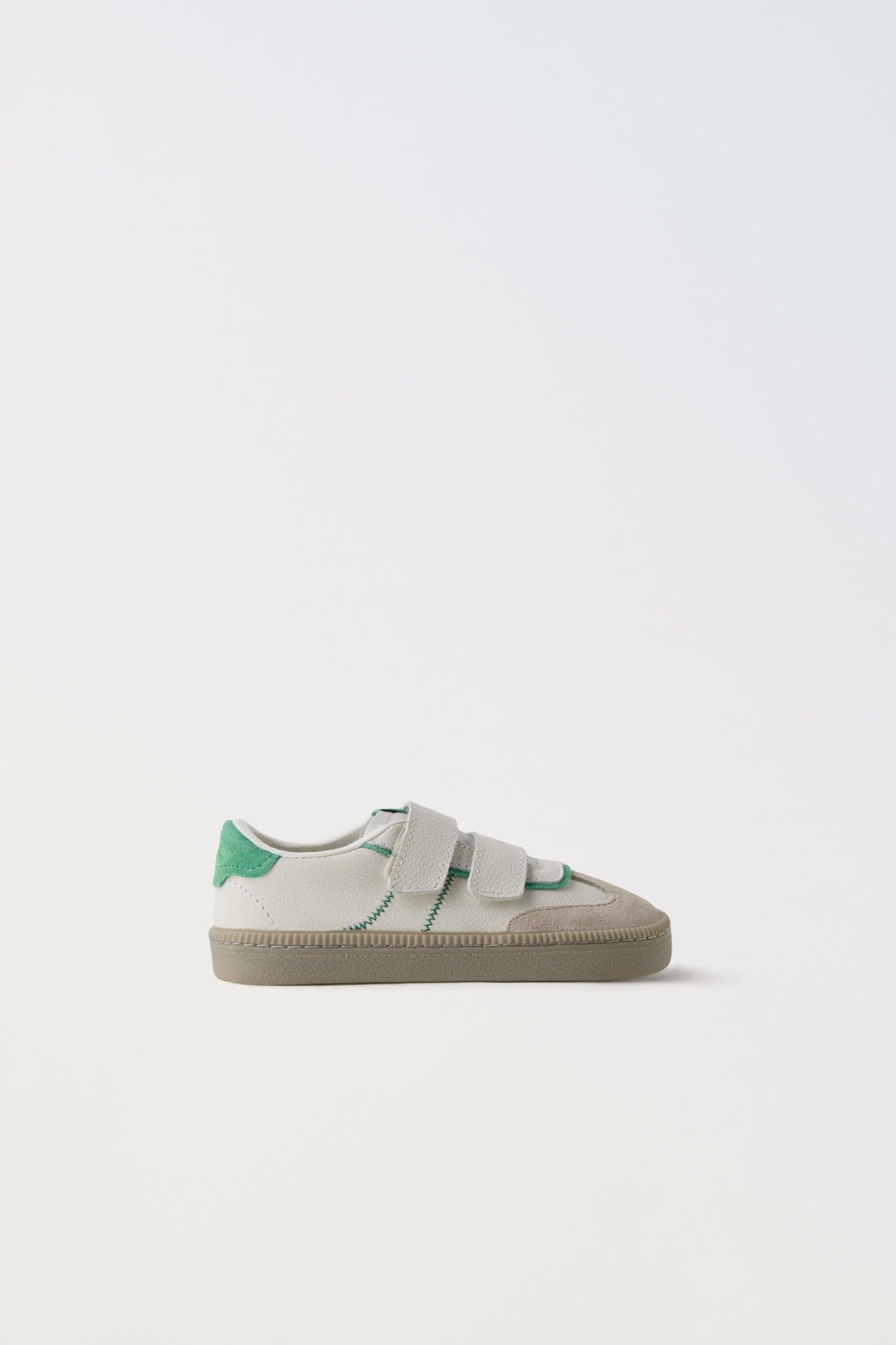 LEATHER SNEAKERS WITH ADJUSTABLE STRAPS by ZARA