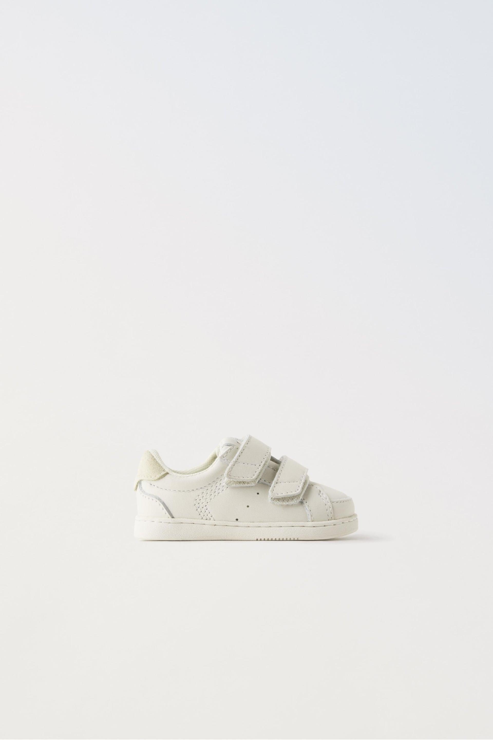 LEATHER SNEAKERS WITH ADJUSTABLE STRAPS by ZARA