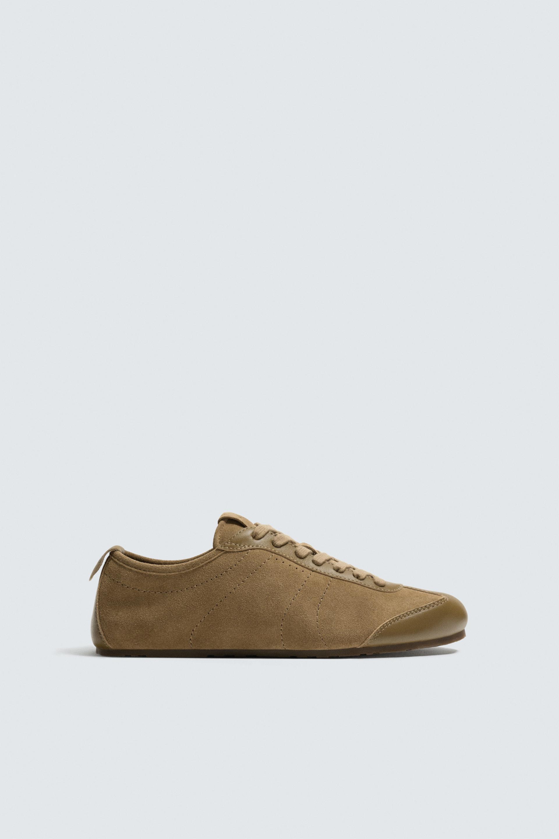 LEATHER SNEAKERS by ZARA