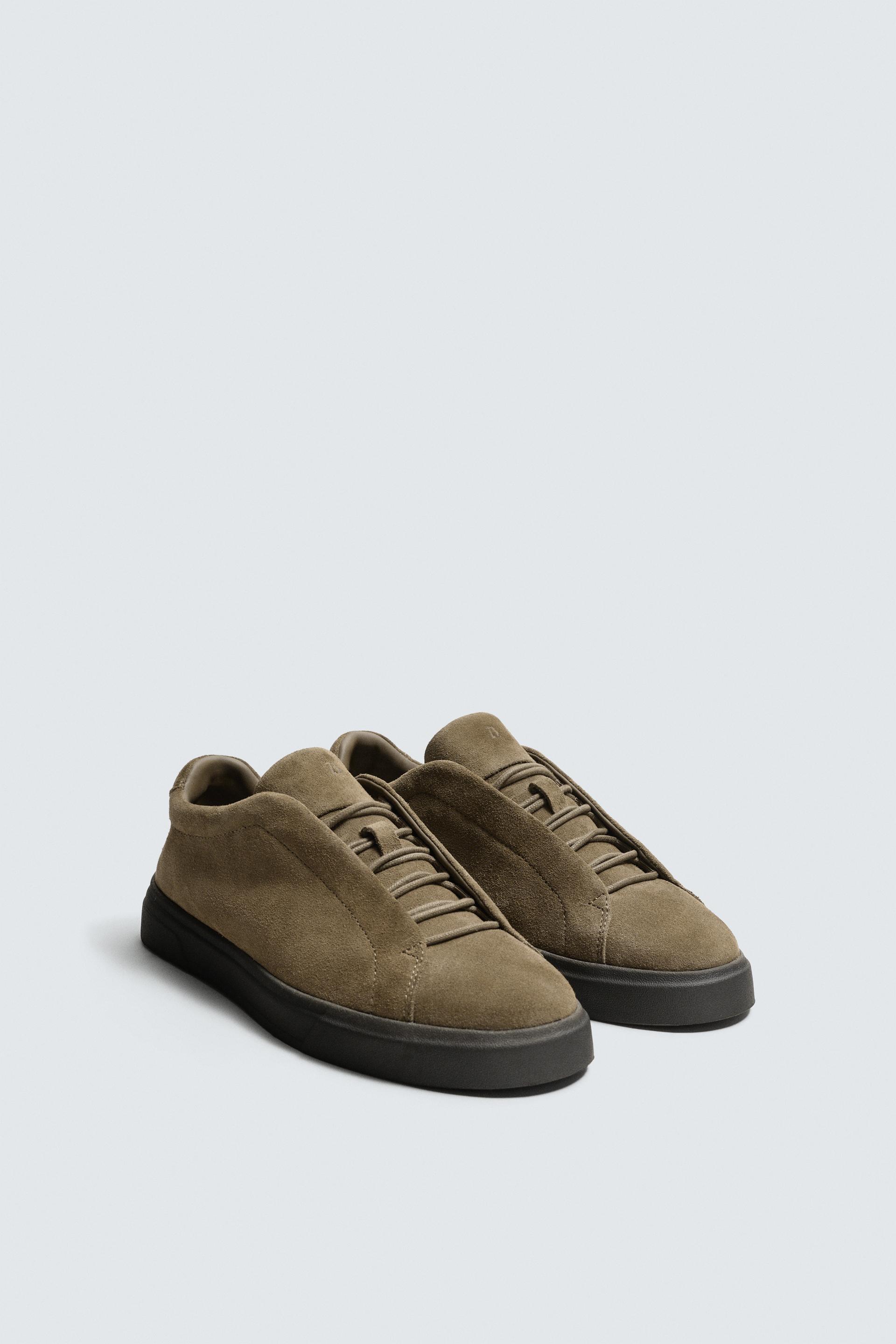 LEATHER SNEAKERS by ZARA