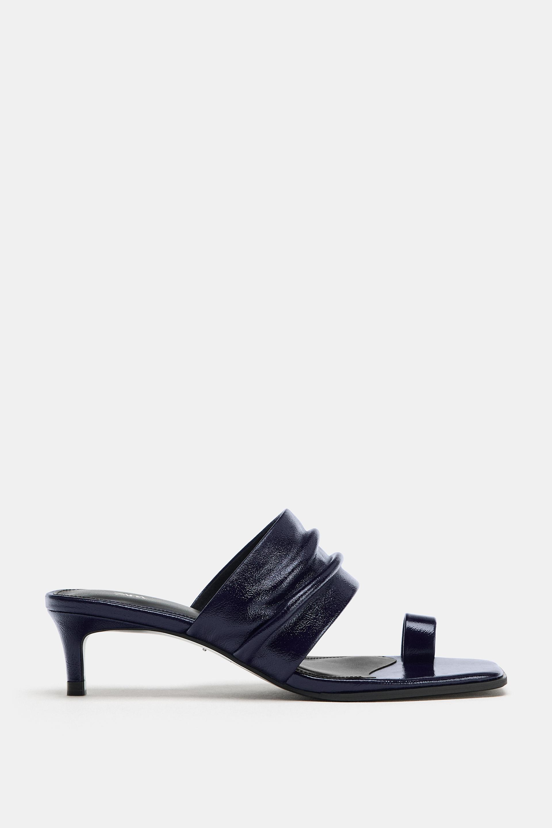 LEATHER STRAP SANDALS by ZARA