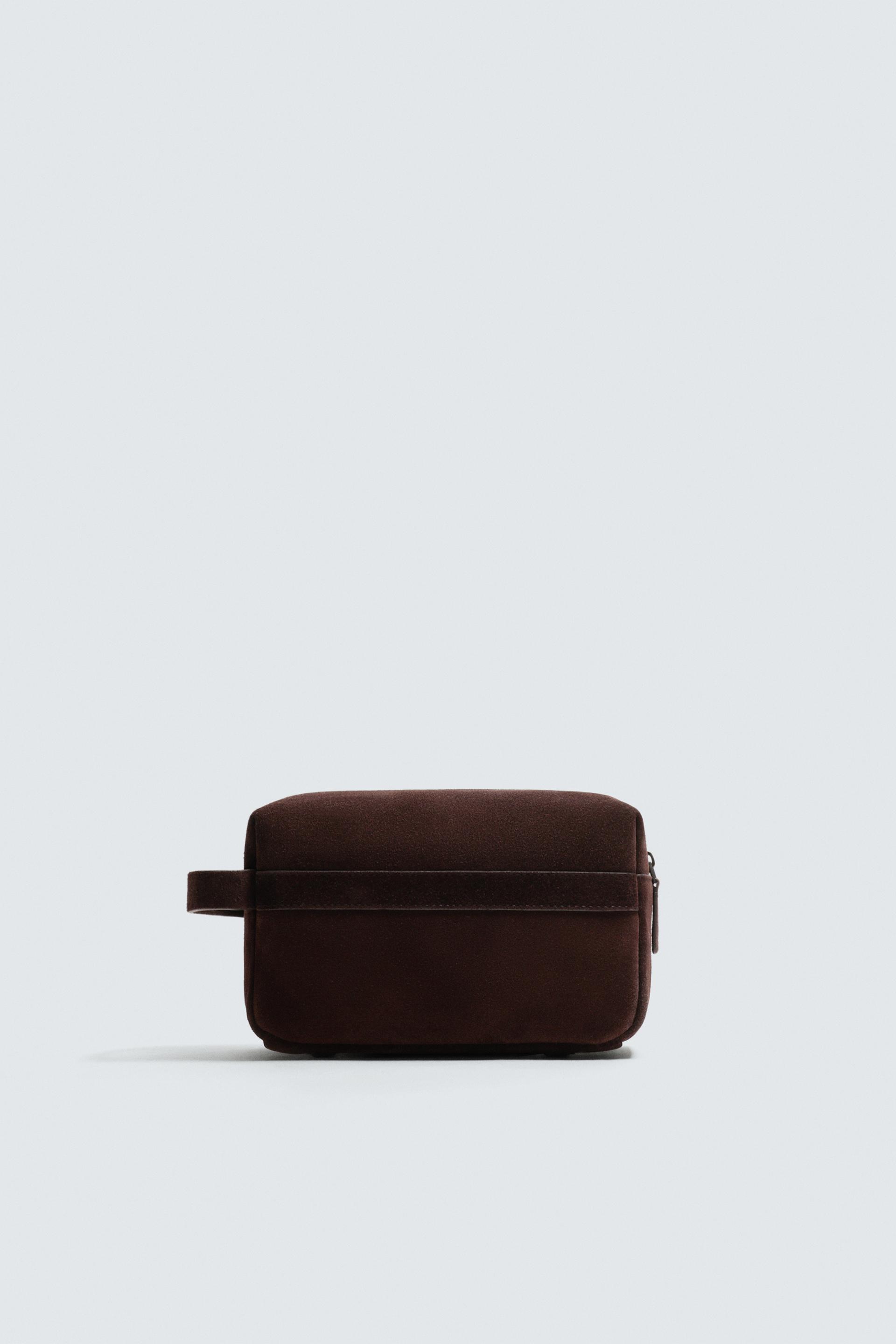 LEATHER TOILETRY BAG by ZARA