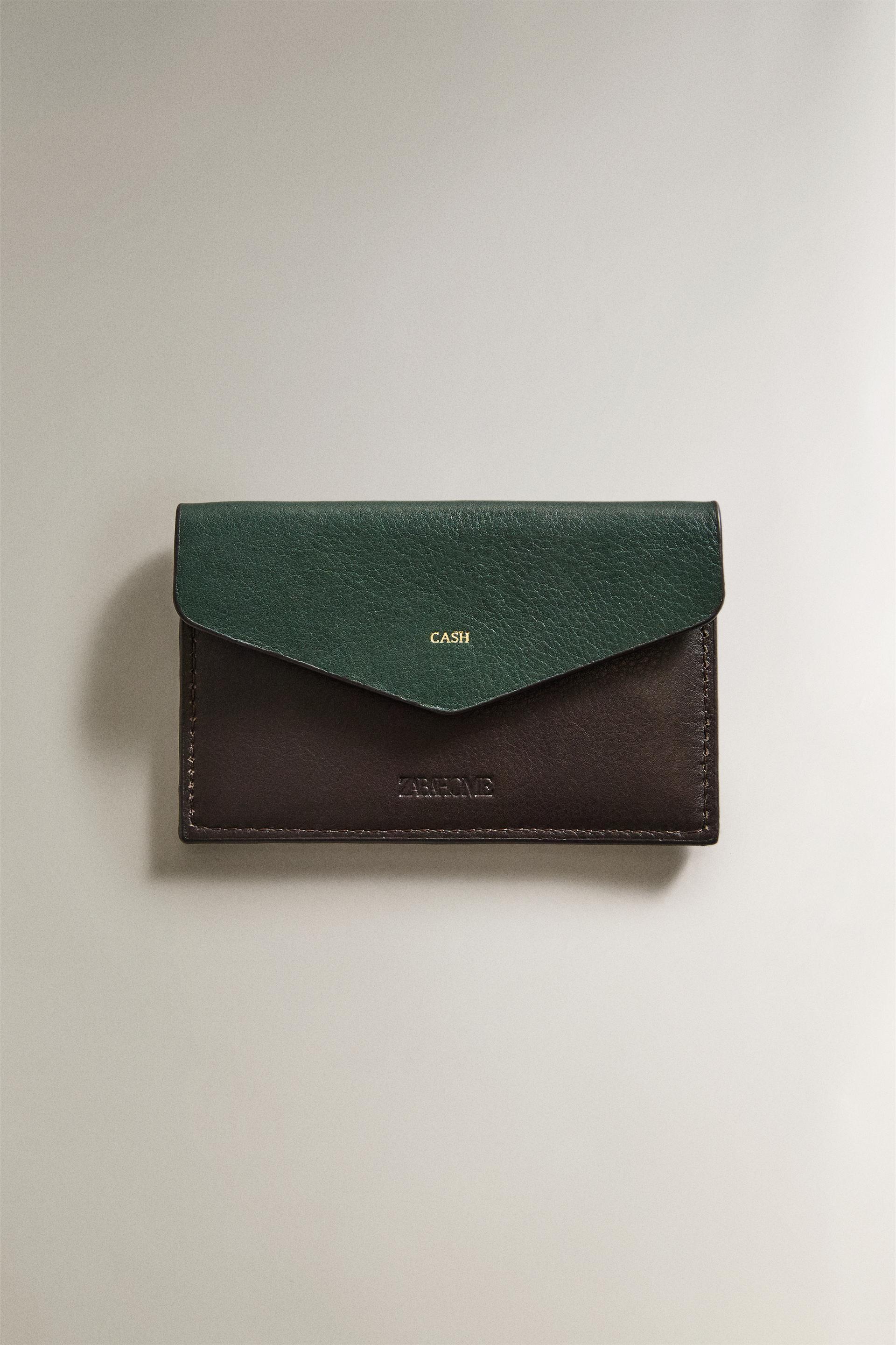 LEATHER WALLET by ZARA
