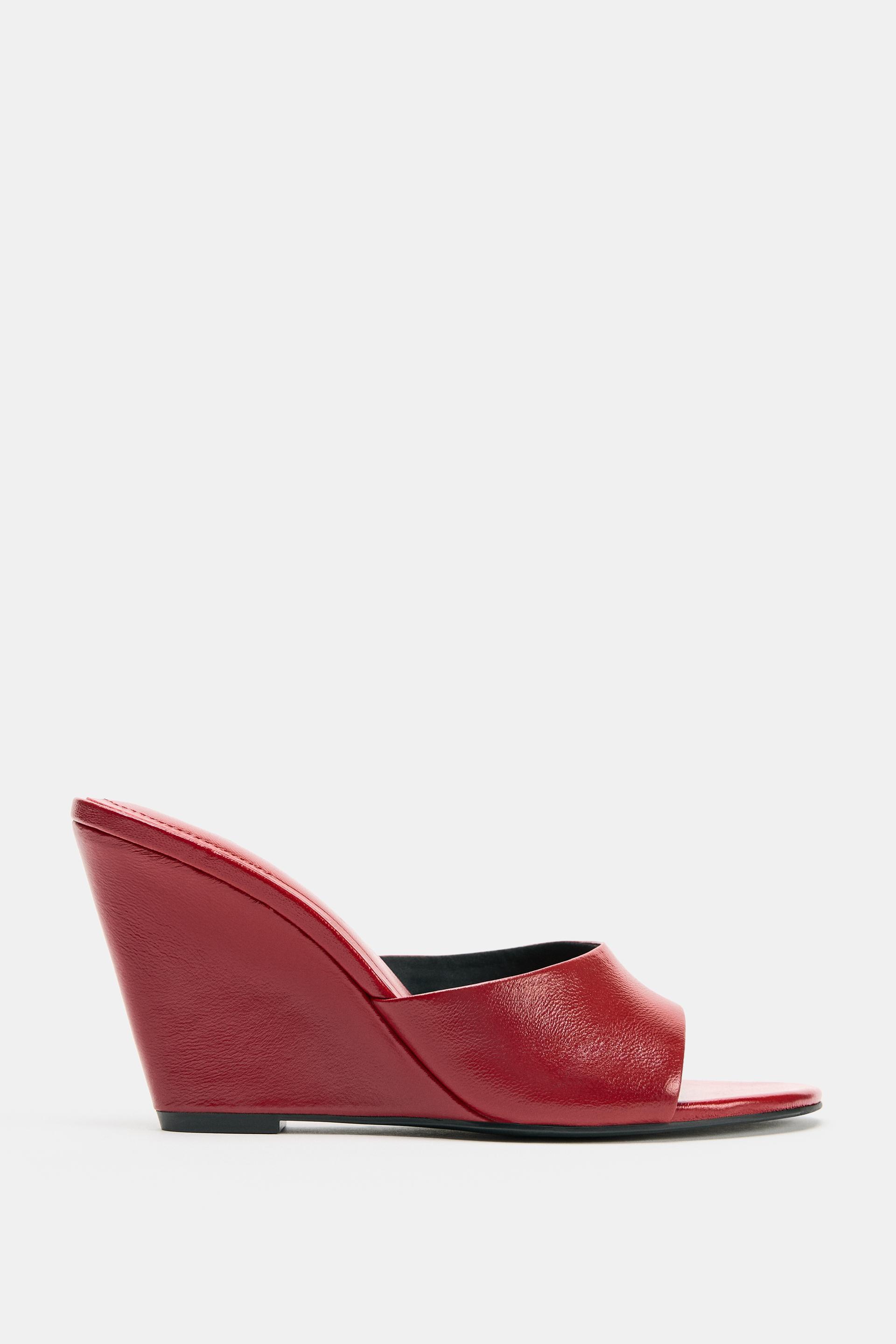 LEATHER WEDGES by ZARA
