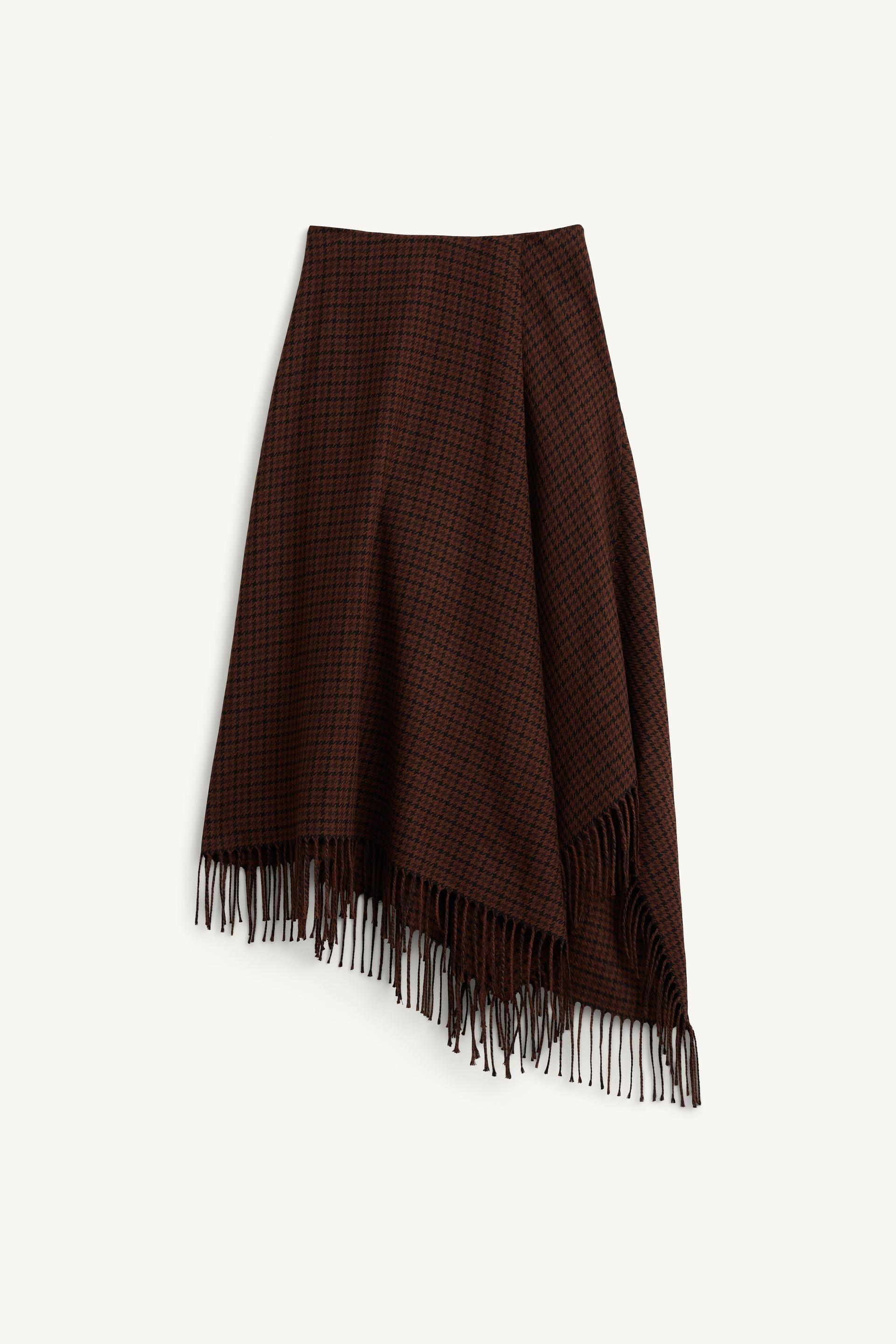 LIMITED EDITION ASYMMETRIC HEM FRINGED SKIRT by ZARA LIMITED EDITION ASYMMETRIC HEM FRINGED SKIRT by ZARA