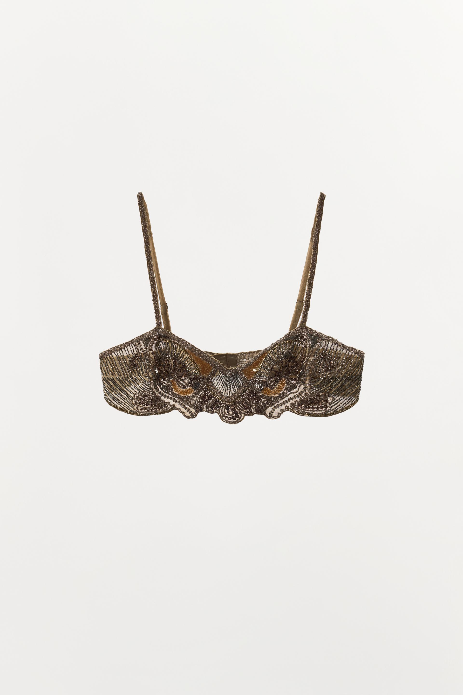 LIMITED EDITION BEADED BRA by ZARA
