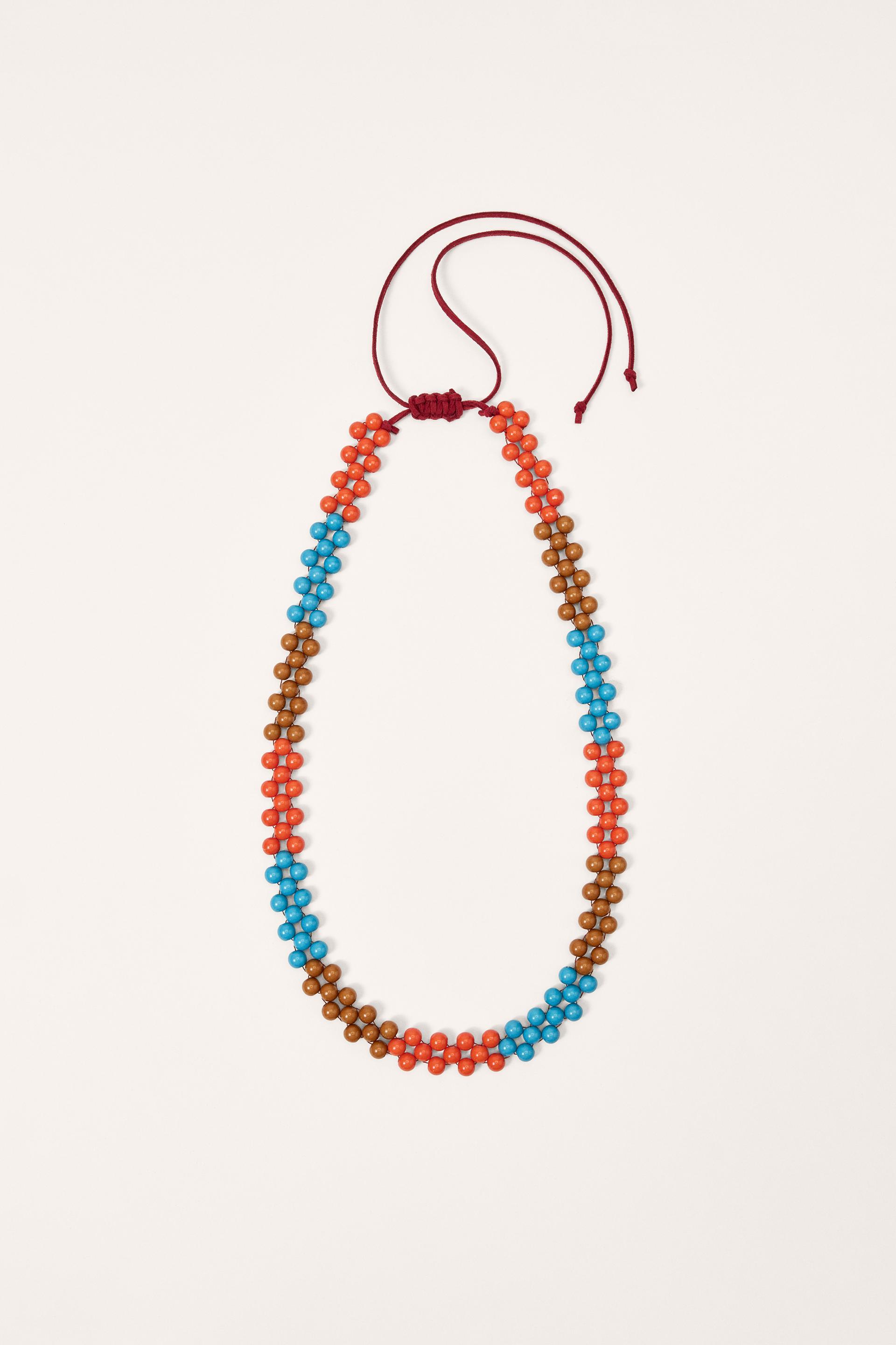 LIMITED EDITION BEADED CORD NECKLACE by ZARA