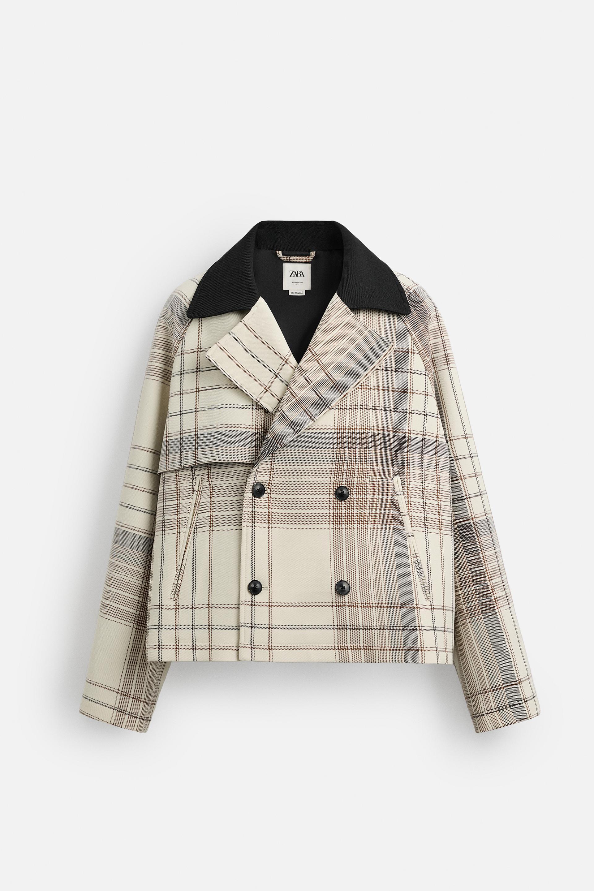 LIMITED EDITION CHECK CROPPED FIT TRENCH COAT by ZARA LIMITED EDITION CHECK CROPPED FIT TRENCH COAT by ZARA