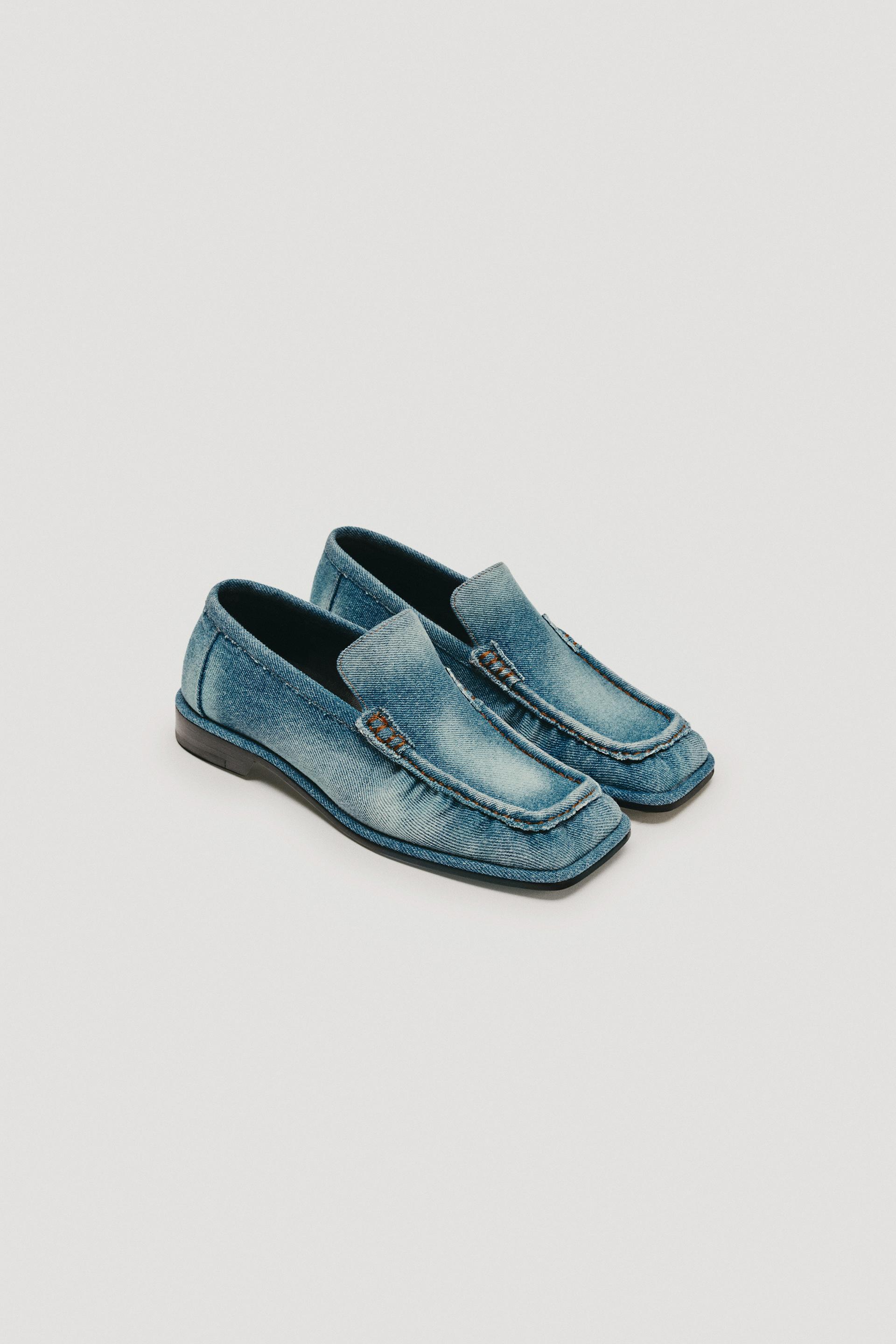 LIMITED EDITION DENIM LOAFERS by ZARA