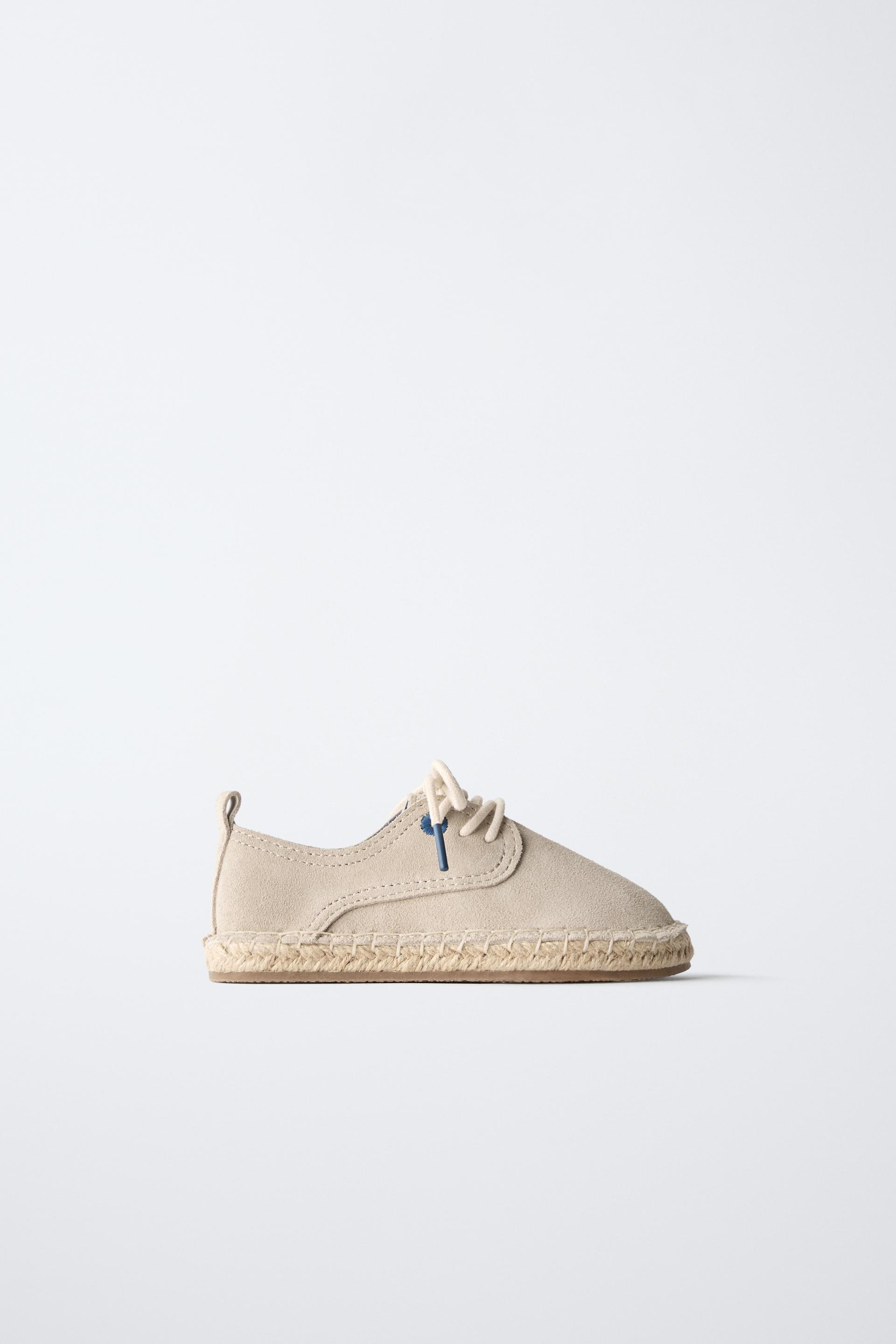 LIMITED EDITION JUTE LEATHER DERBY SHOES by ZARA
