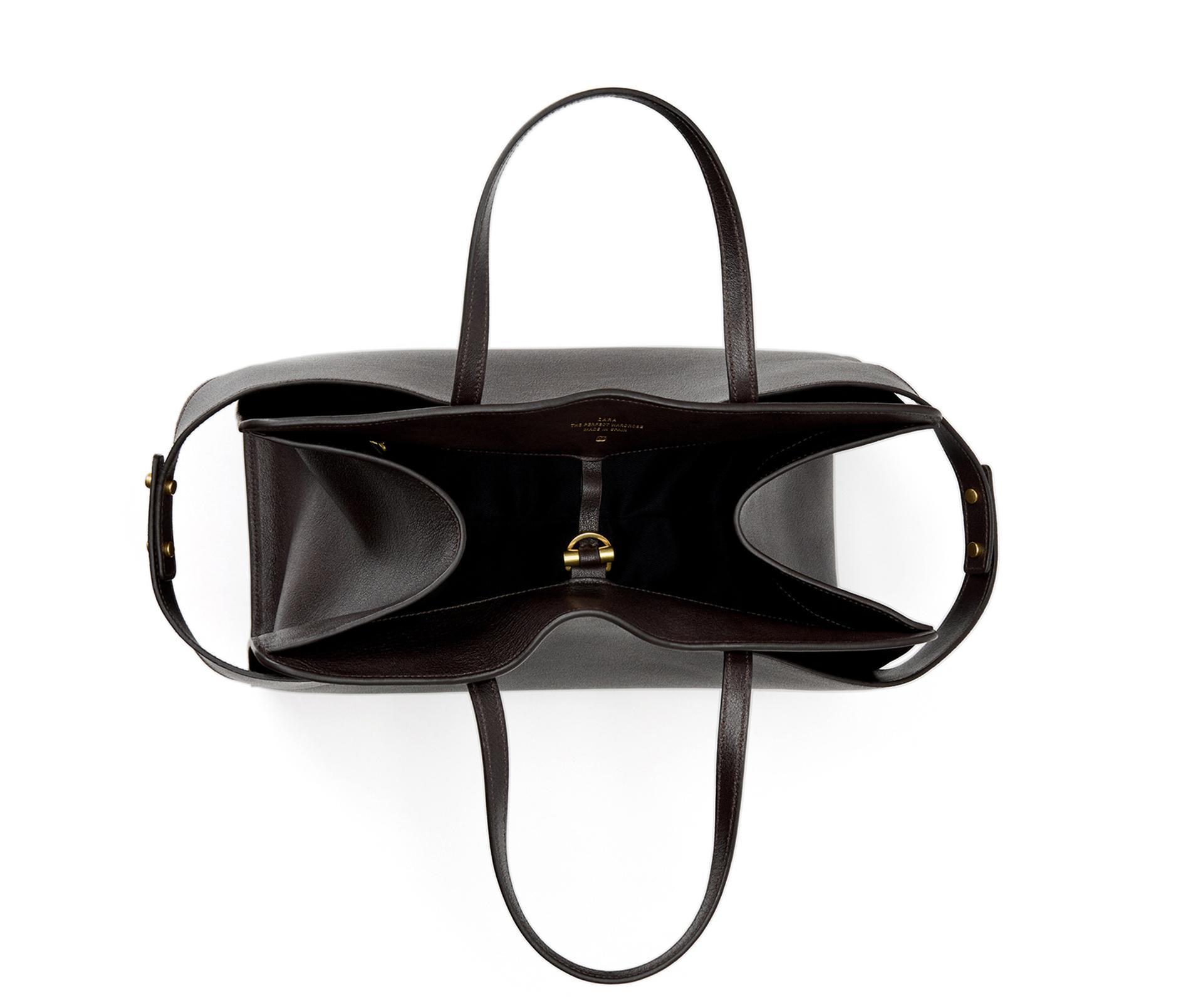 LIMITED EDITION LEATHER CITY BAG by ZARA