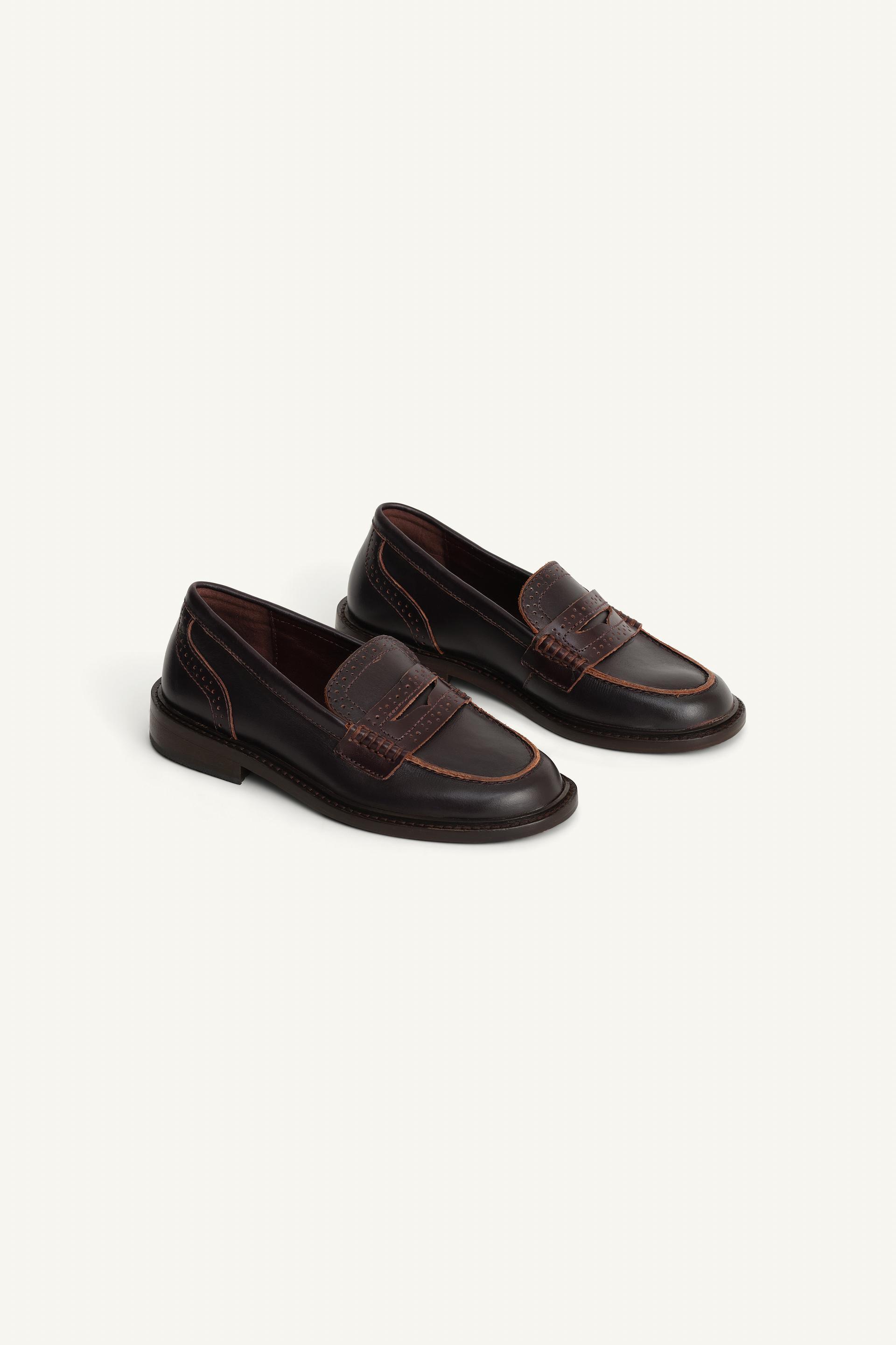 LIMITED EDITION LEATHER LOAFERS by ZARA