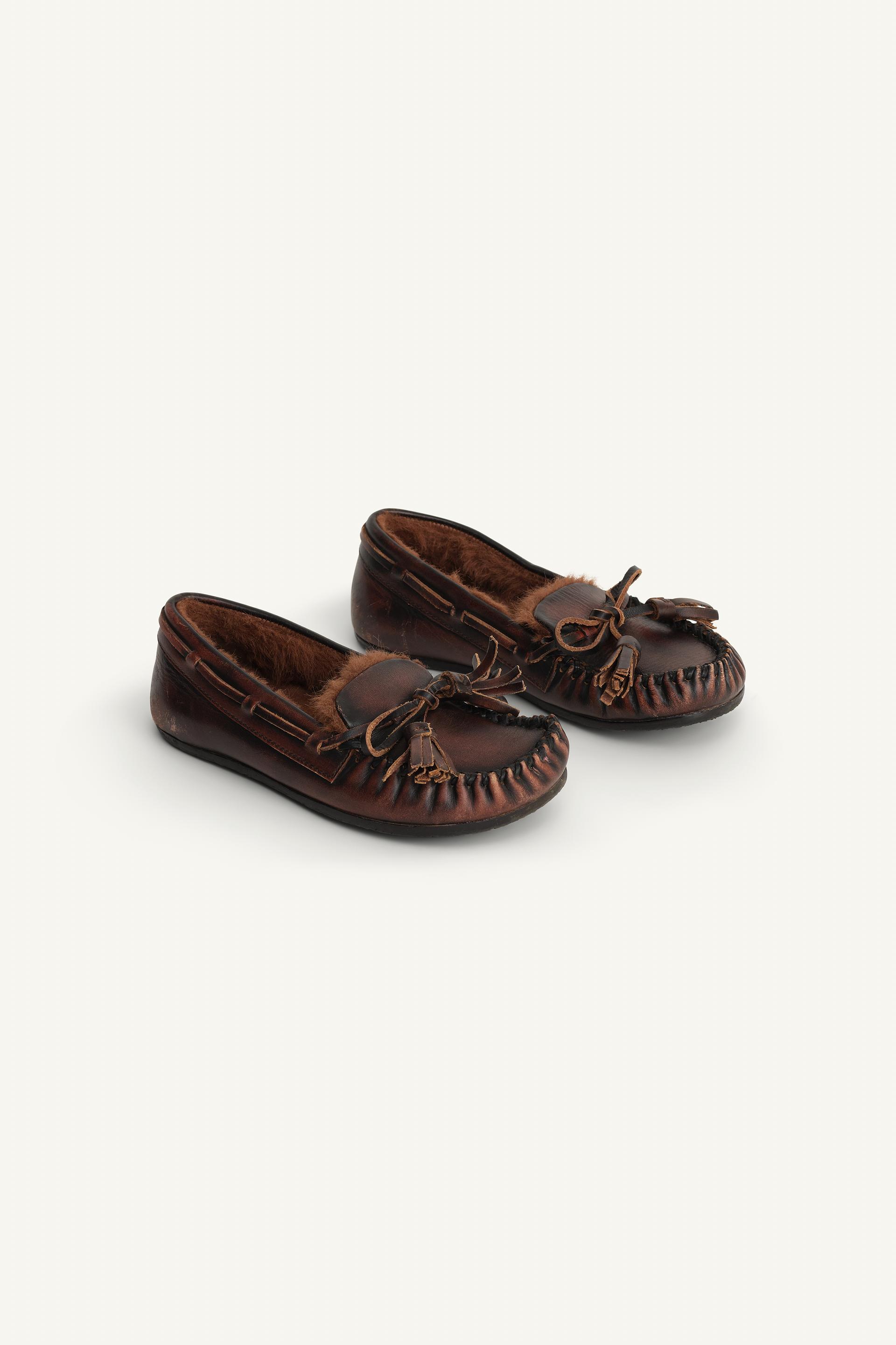 LIMITED EDITION LEATHER LOAFERS by ZARA